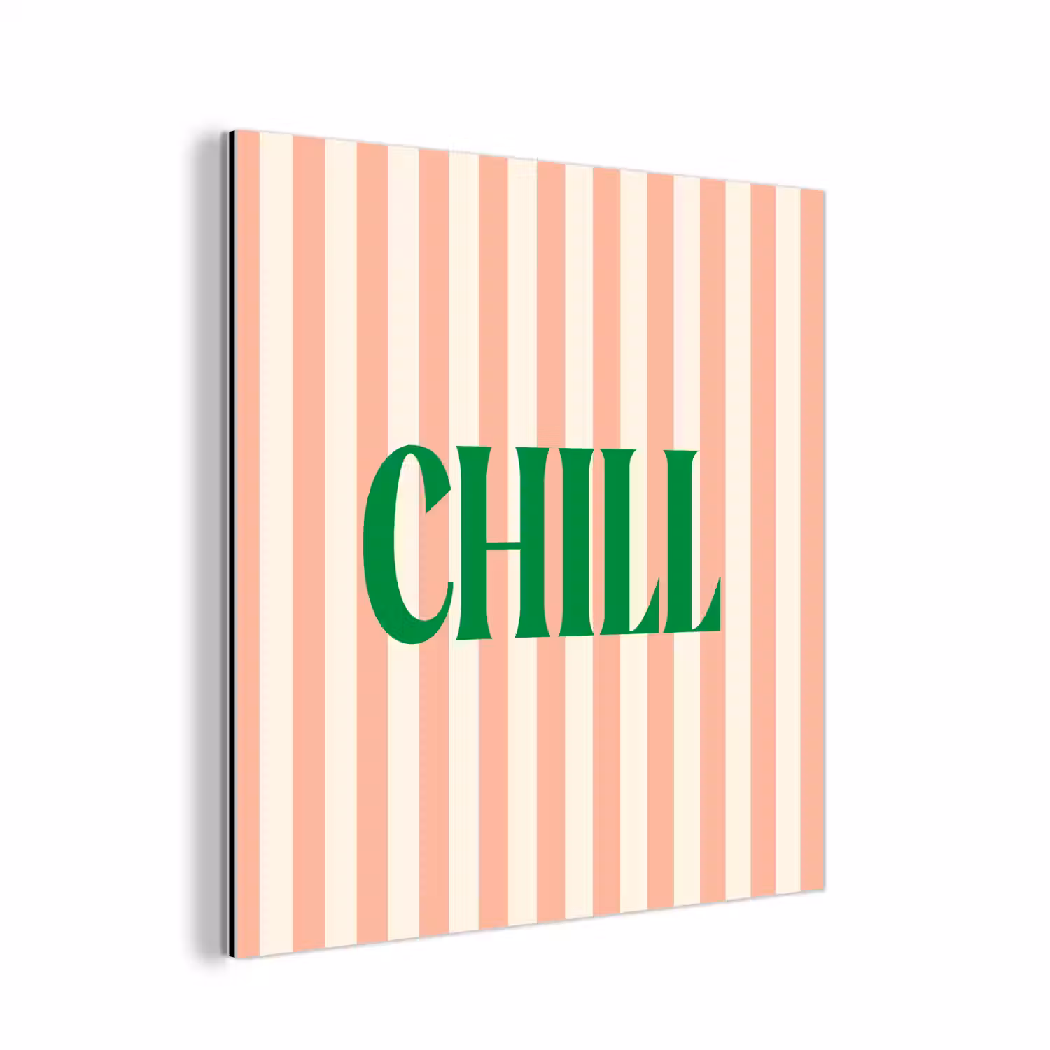 Zachtroze - Groen - Strepen - Chill aluminium wit klein -3d
