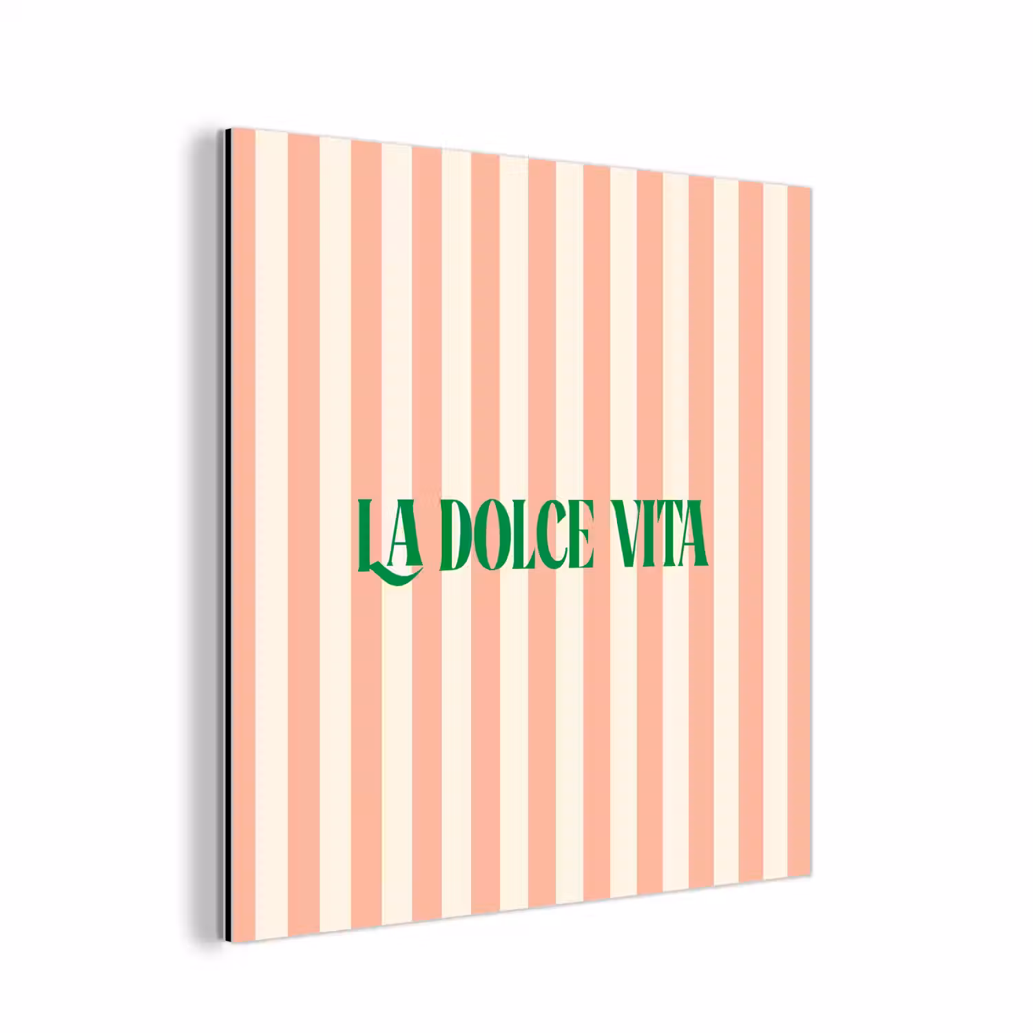 Zachtroze - Groen - Strepen - La Dolce Vita aluminium wit klein -3d