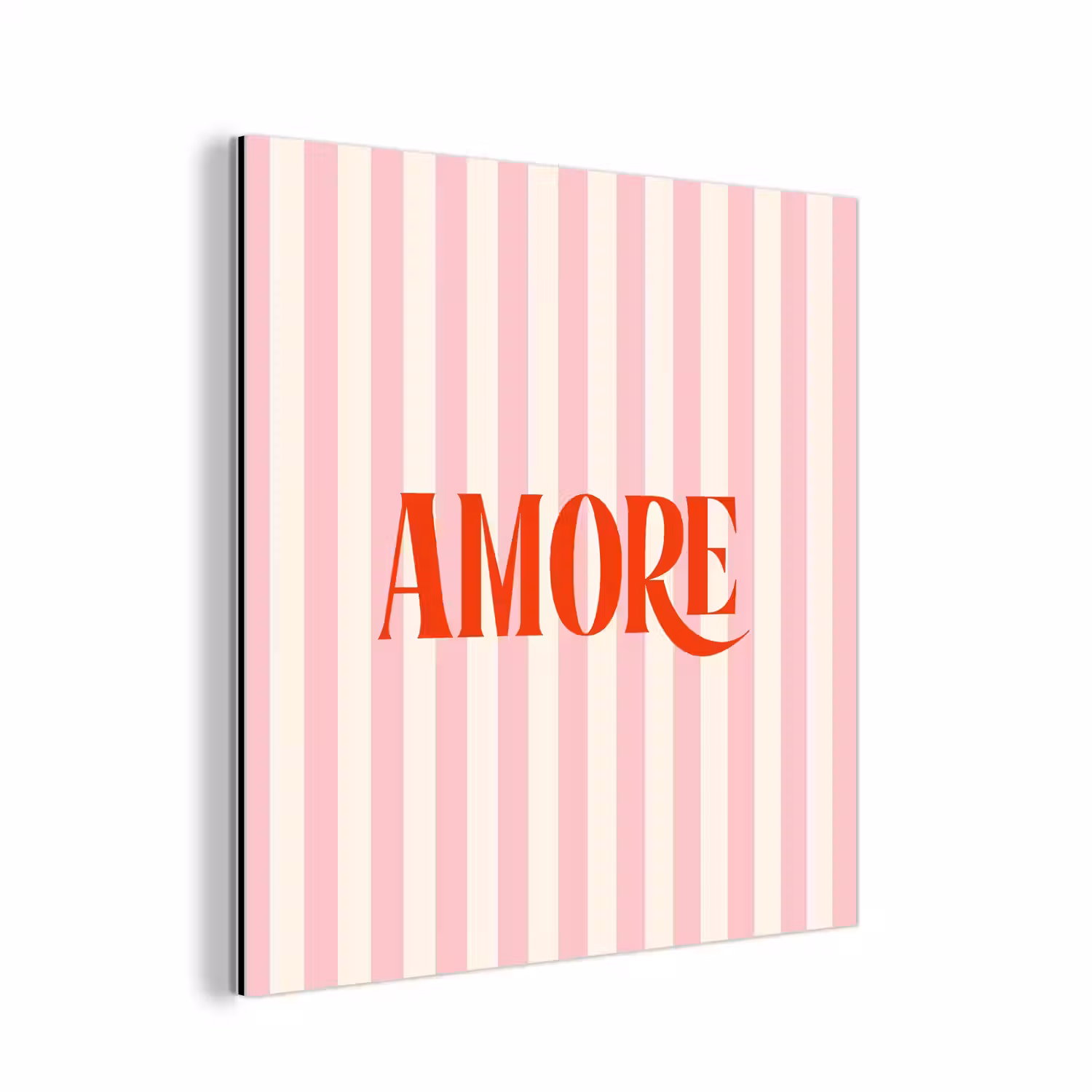 Zachtroze - Rood - Strepen - Amore aluminium wit klein -3d