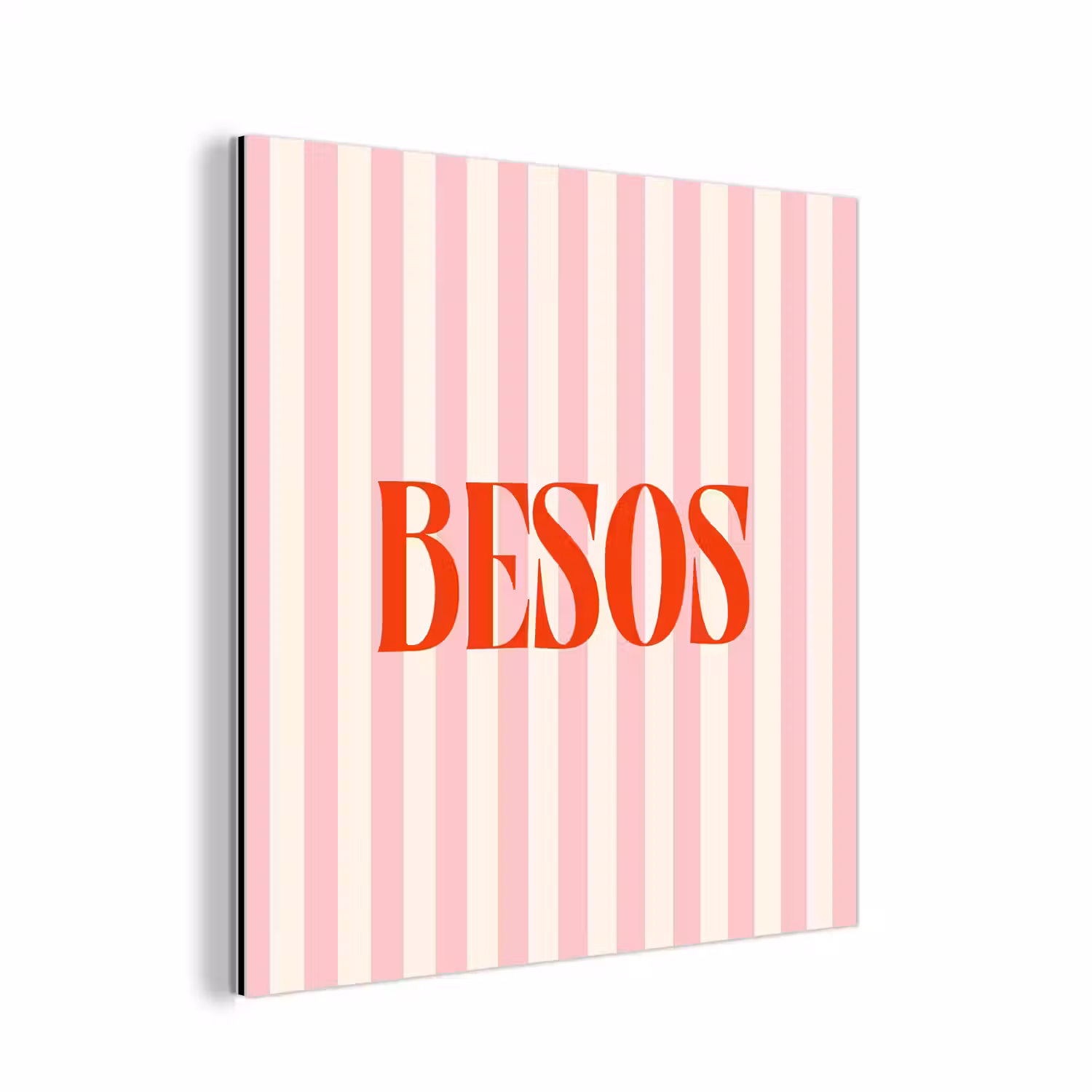 Zachtroze - Rood - Strepen - Besos aluminium wit klein -3d