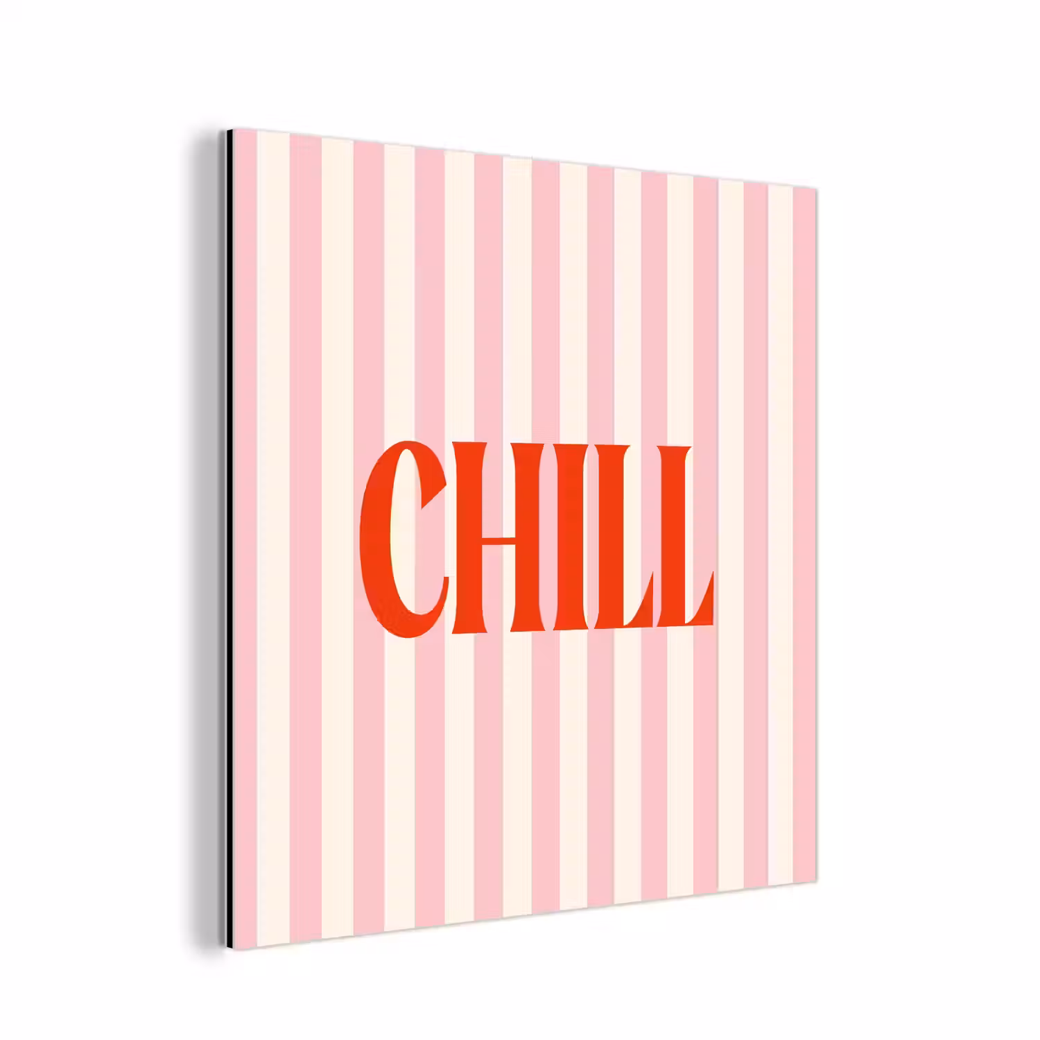 Zachtroze - Rood - Strepen - Chill aluminium wit klein -3d