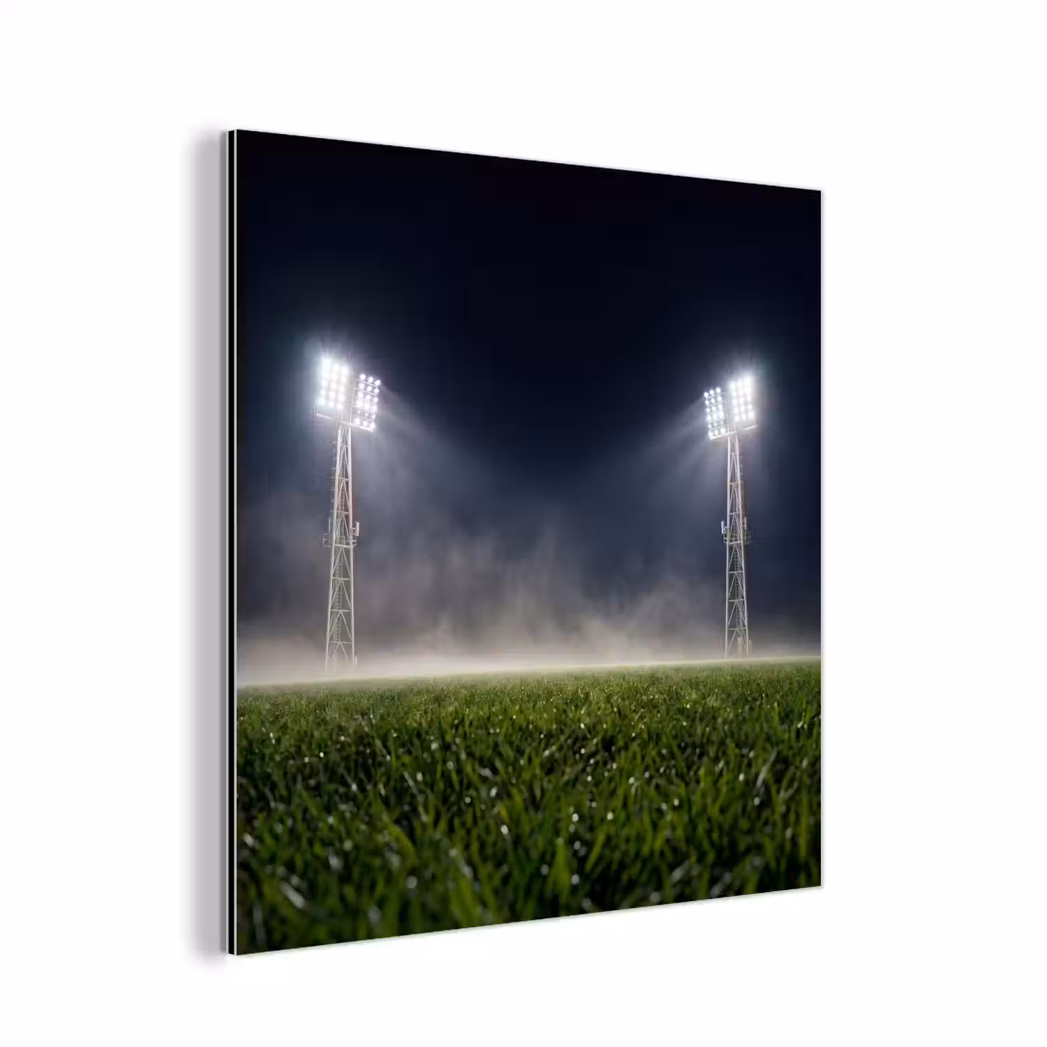 Stadion - Lichtmast - Sport - Nacht aluminium wit klein -3d