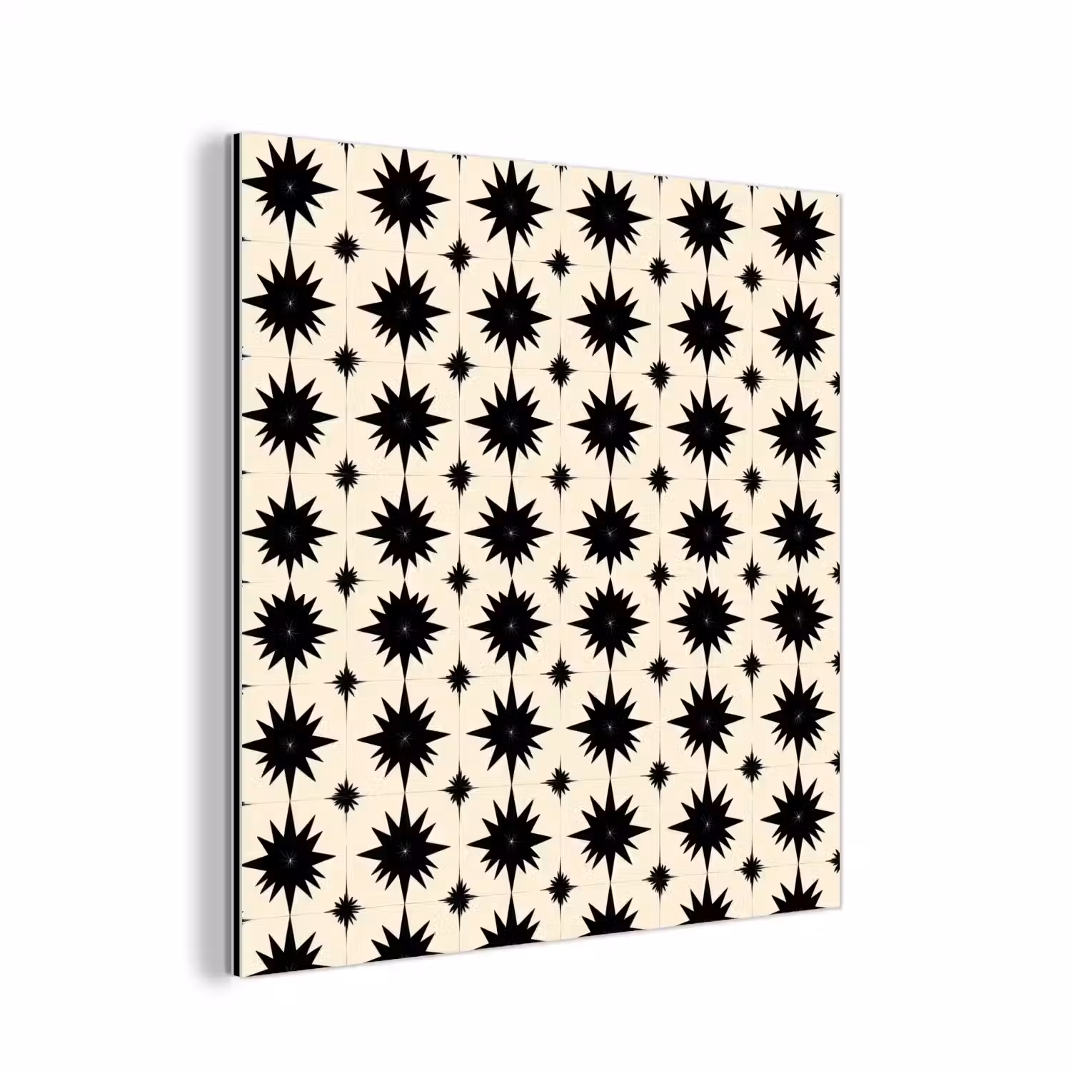 Stervormen - Geometrisch - Zwart aluminium wit klein 46 -3d