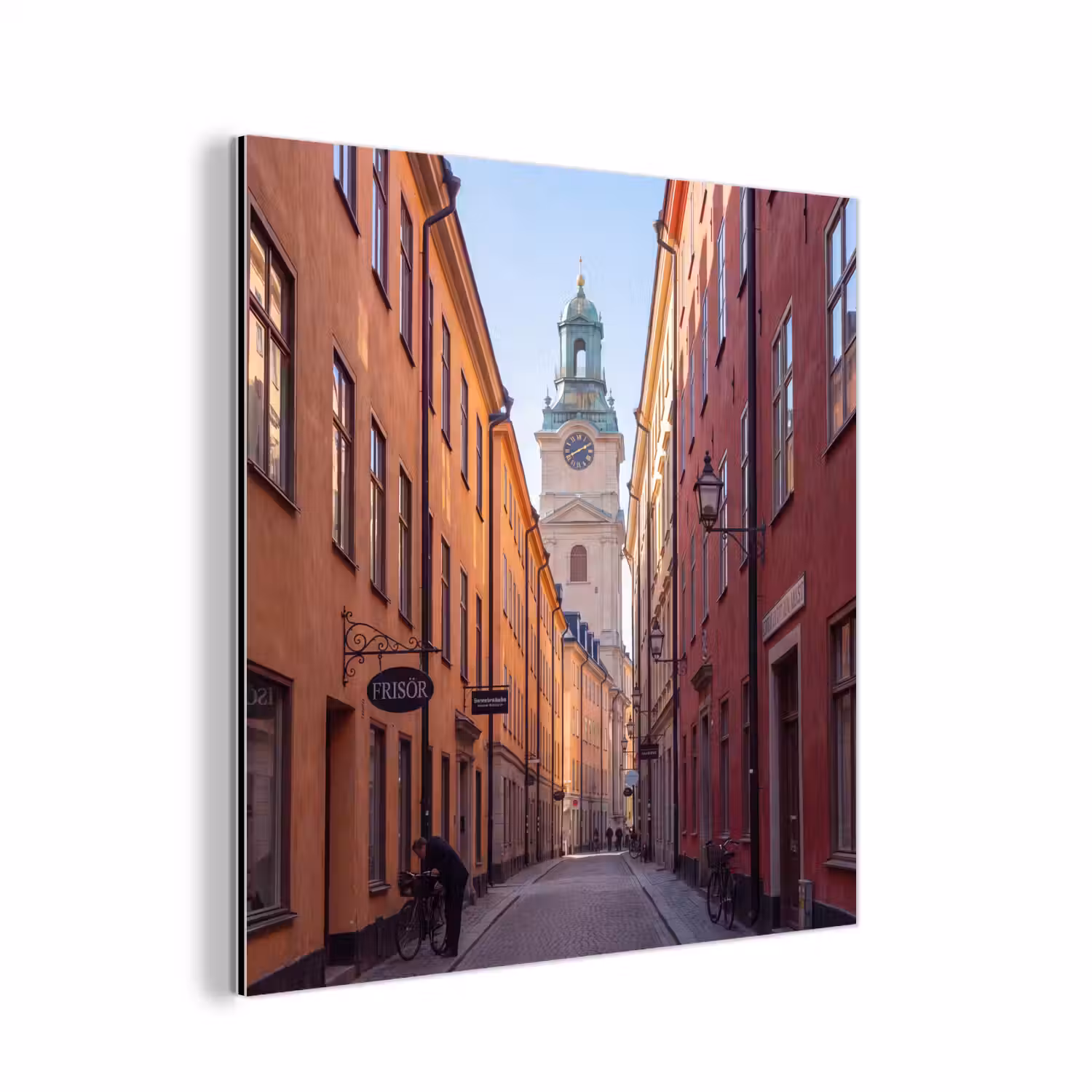Straat - Klokkentoren - Stad - Architectuur - Historisch aluminium wit klein -3d