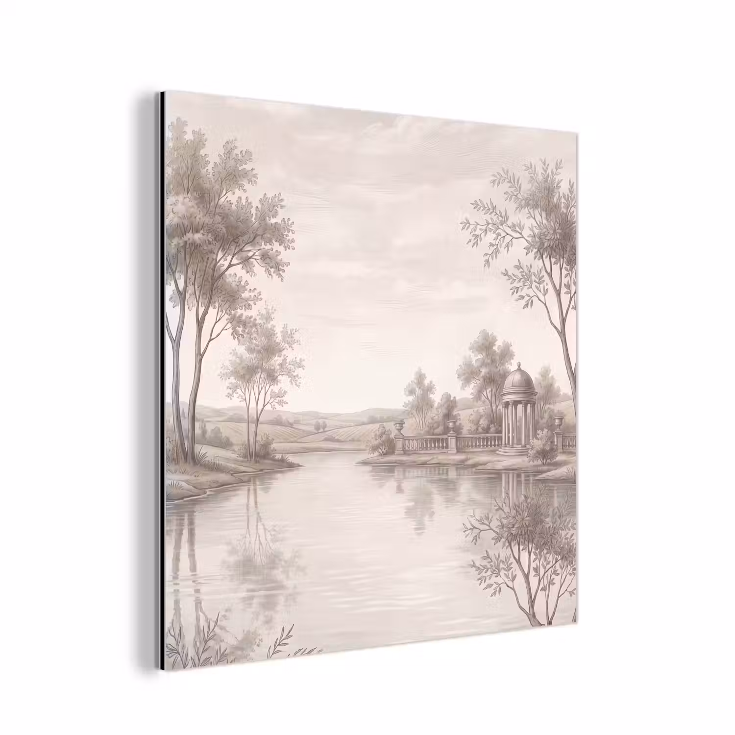 Terras - Water - Natuur - Landschap aluminium wit klein -3d