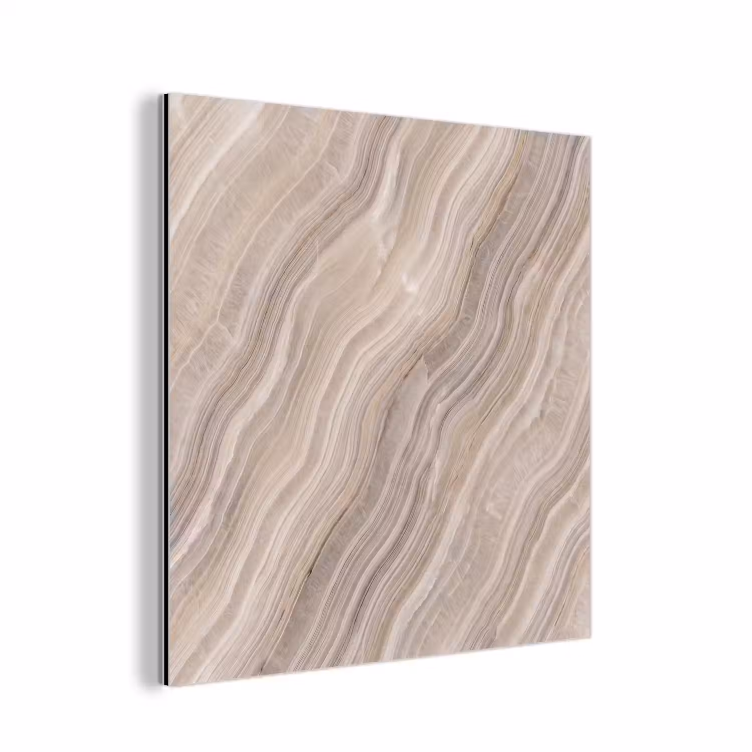 Textuur - Golvend - Abstract - Modern - Beige aluminium wit klein -3d