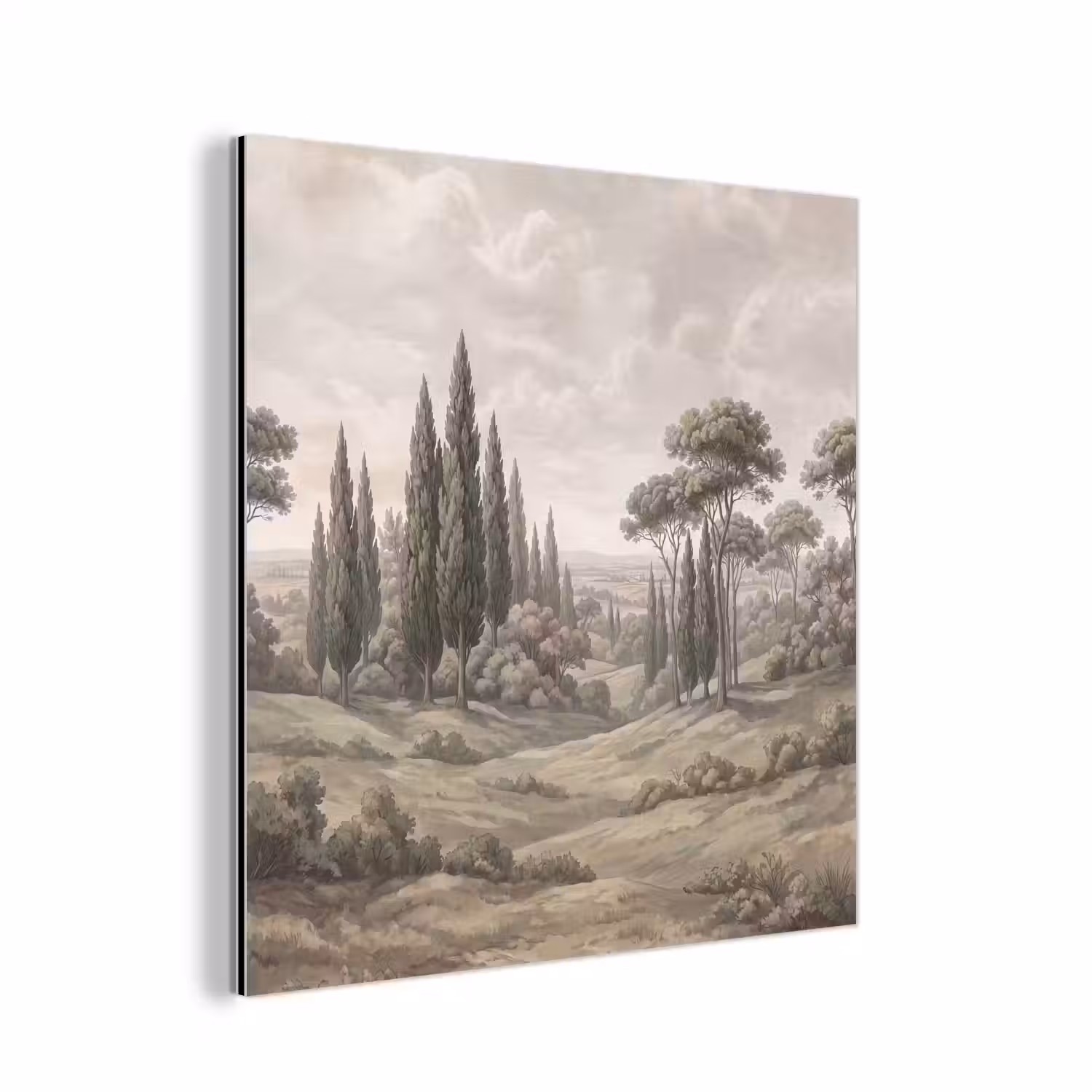 Vallei - Bos - Natuur - Groen aluminium wit klein -3d