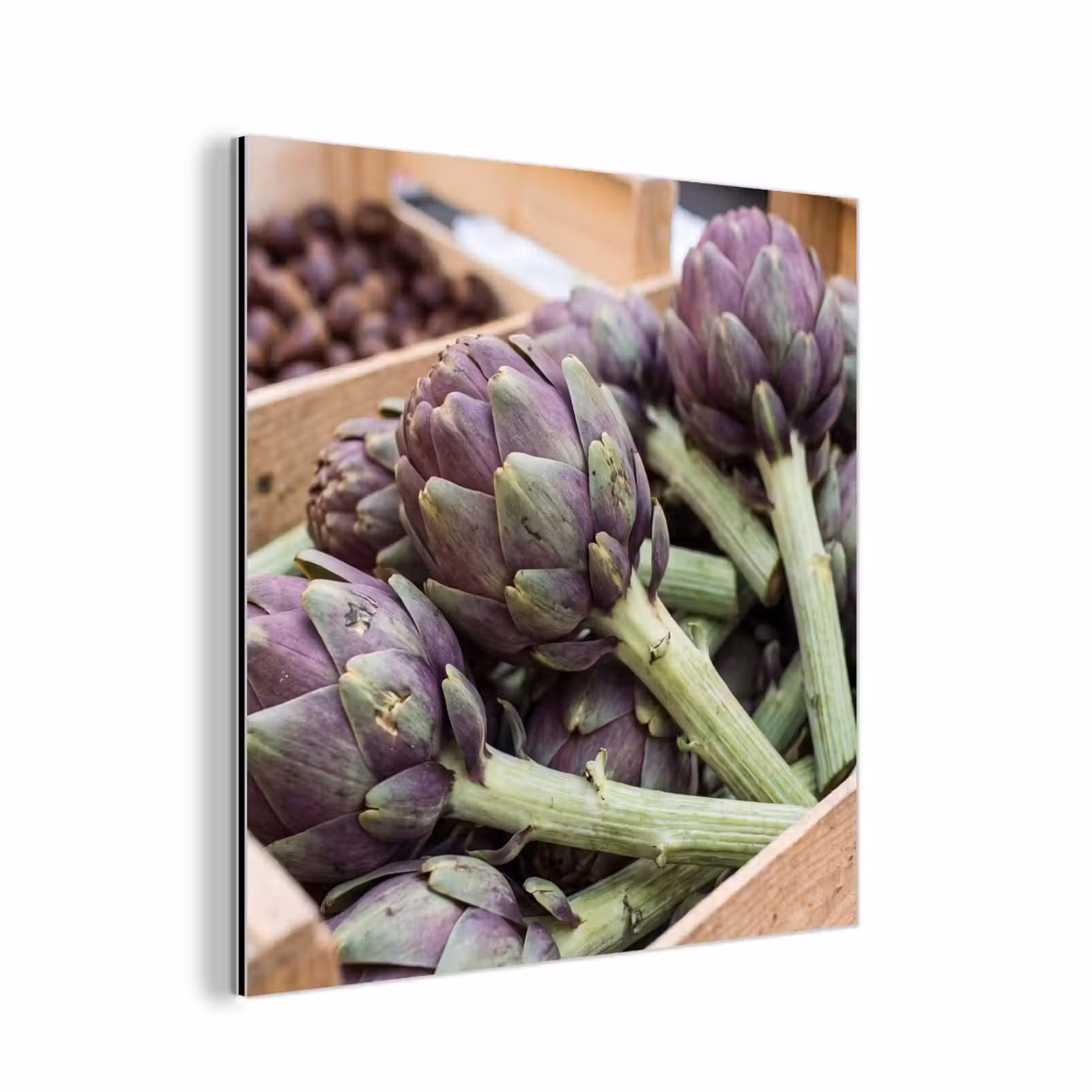 aluminium wall art - Vegetables - Market - Fresh - Groenten - Markt - Vers aluminium wit klein