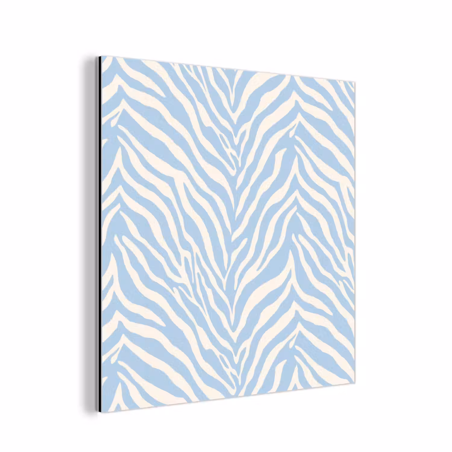 Zebra - Motief - Blauw - Wit aluminium wit klein 46 -3d