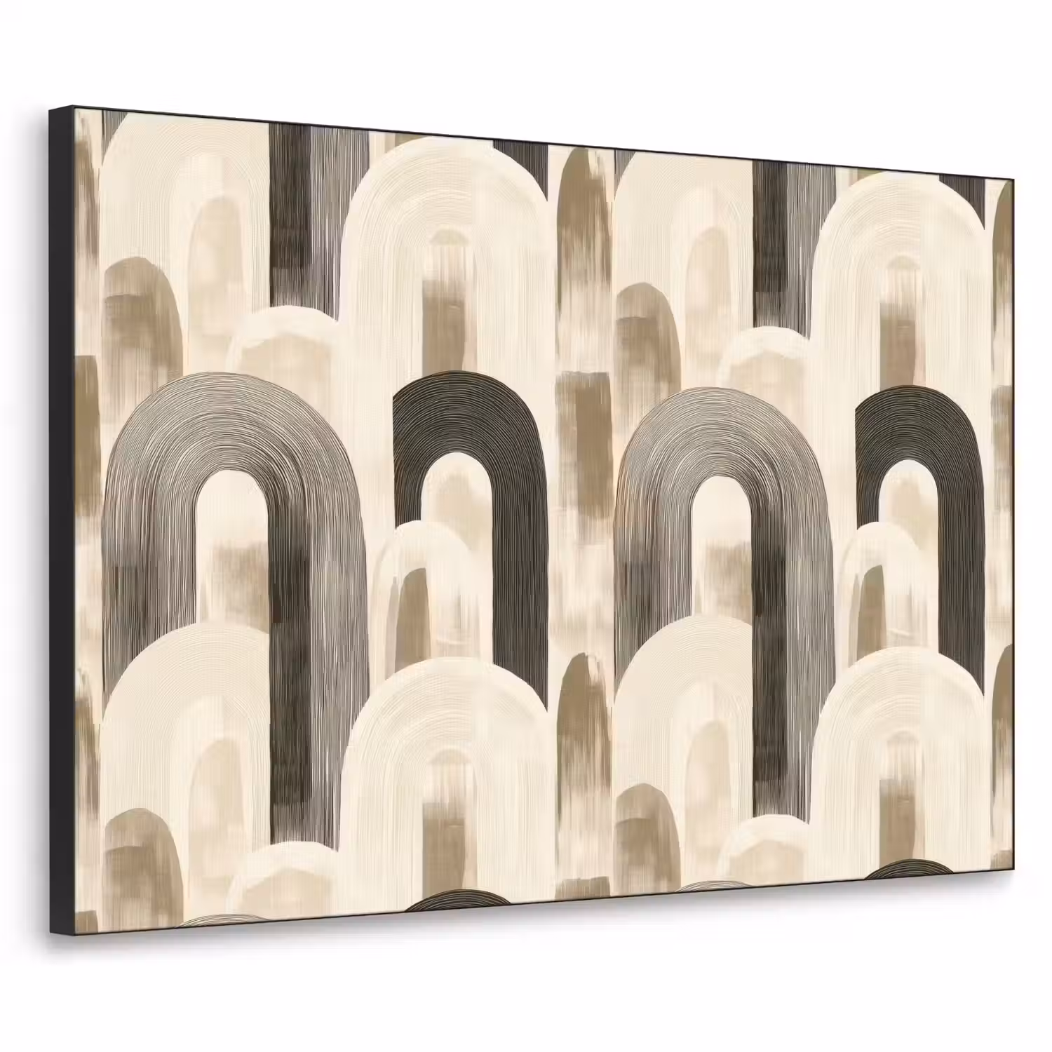 Abstract - Patroon - Bogen Textielframe zwart klein 947 -3d
