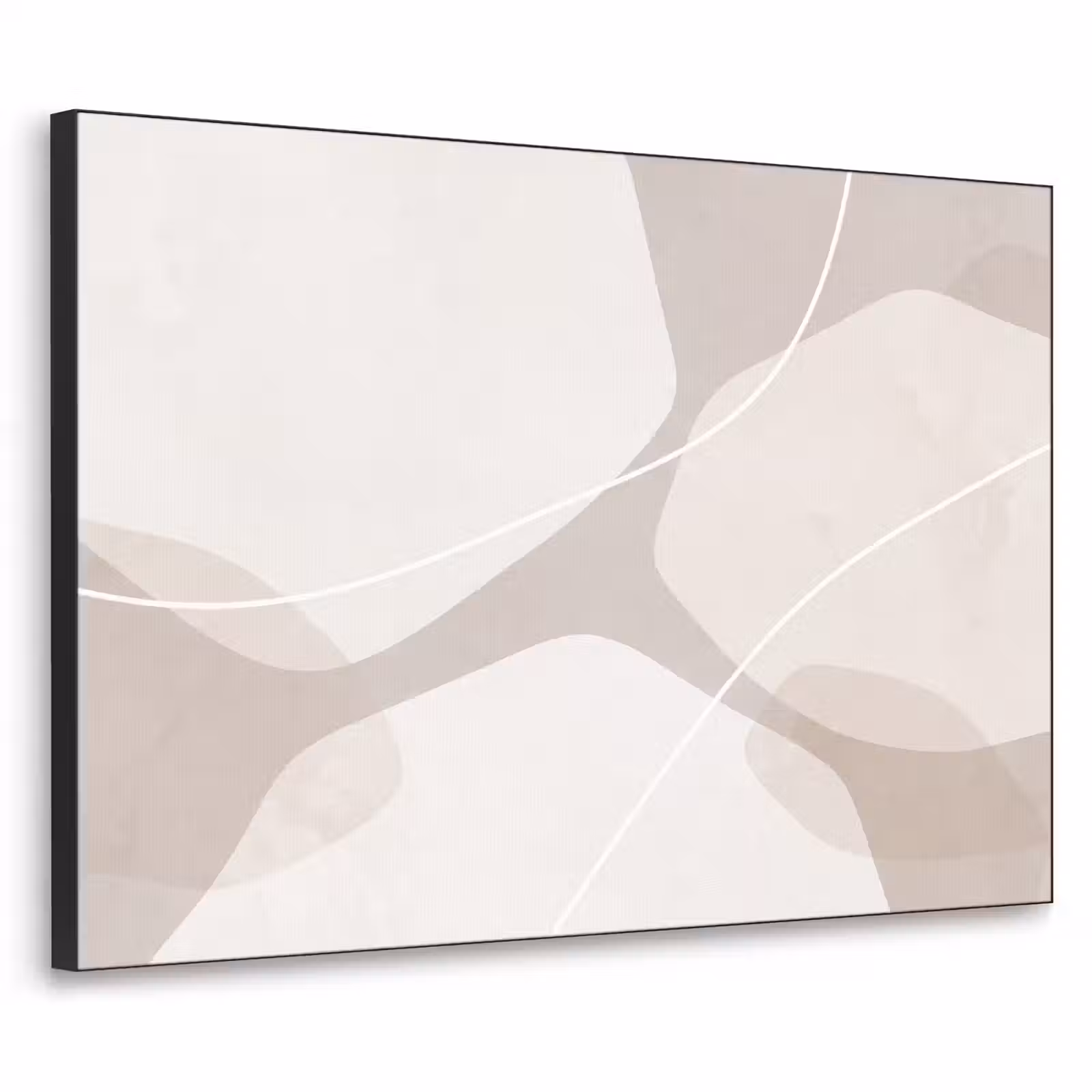Art Frame - Abstract - Shapes - Beige - Abstract - Vormen - Beige Textielframe zwart klein