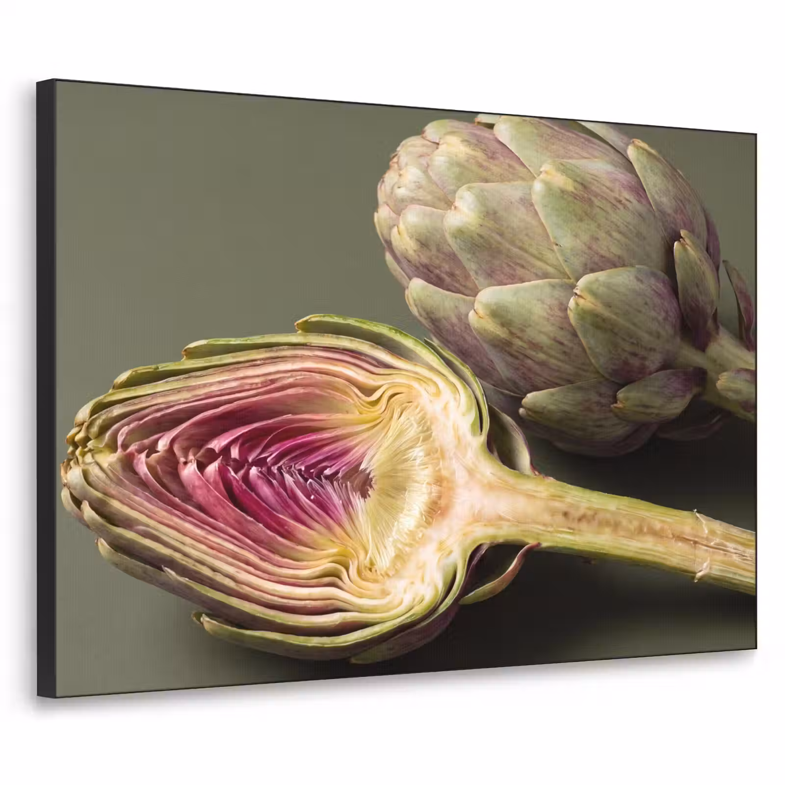 Art Frame - Artichoke - Purple - Food - Artisjok - Paars - Voedsel Textielframe zwart klein