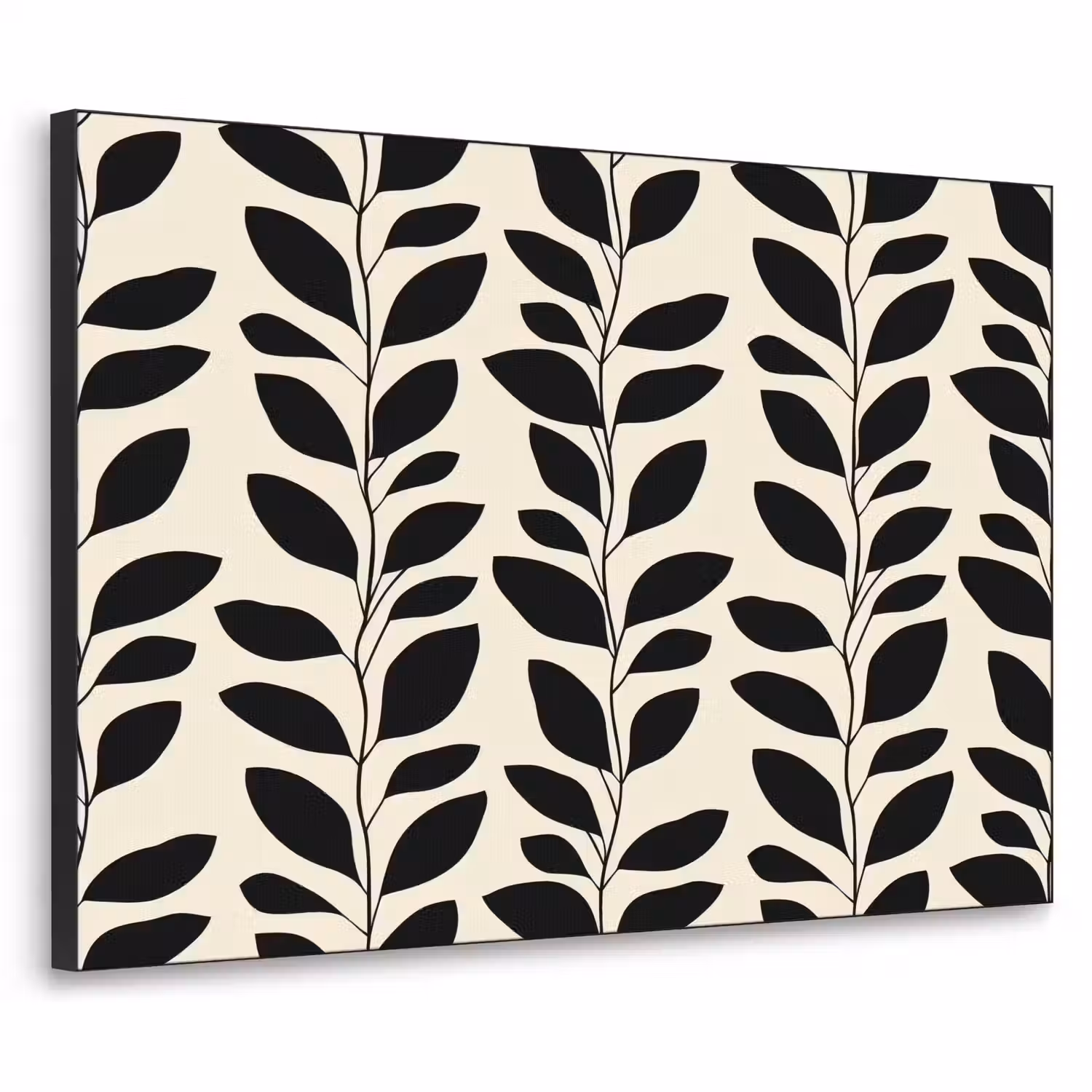Botanisch - Dessin - Zwart - Beige Textielframe zwart klein 947 -3d