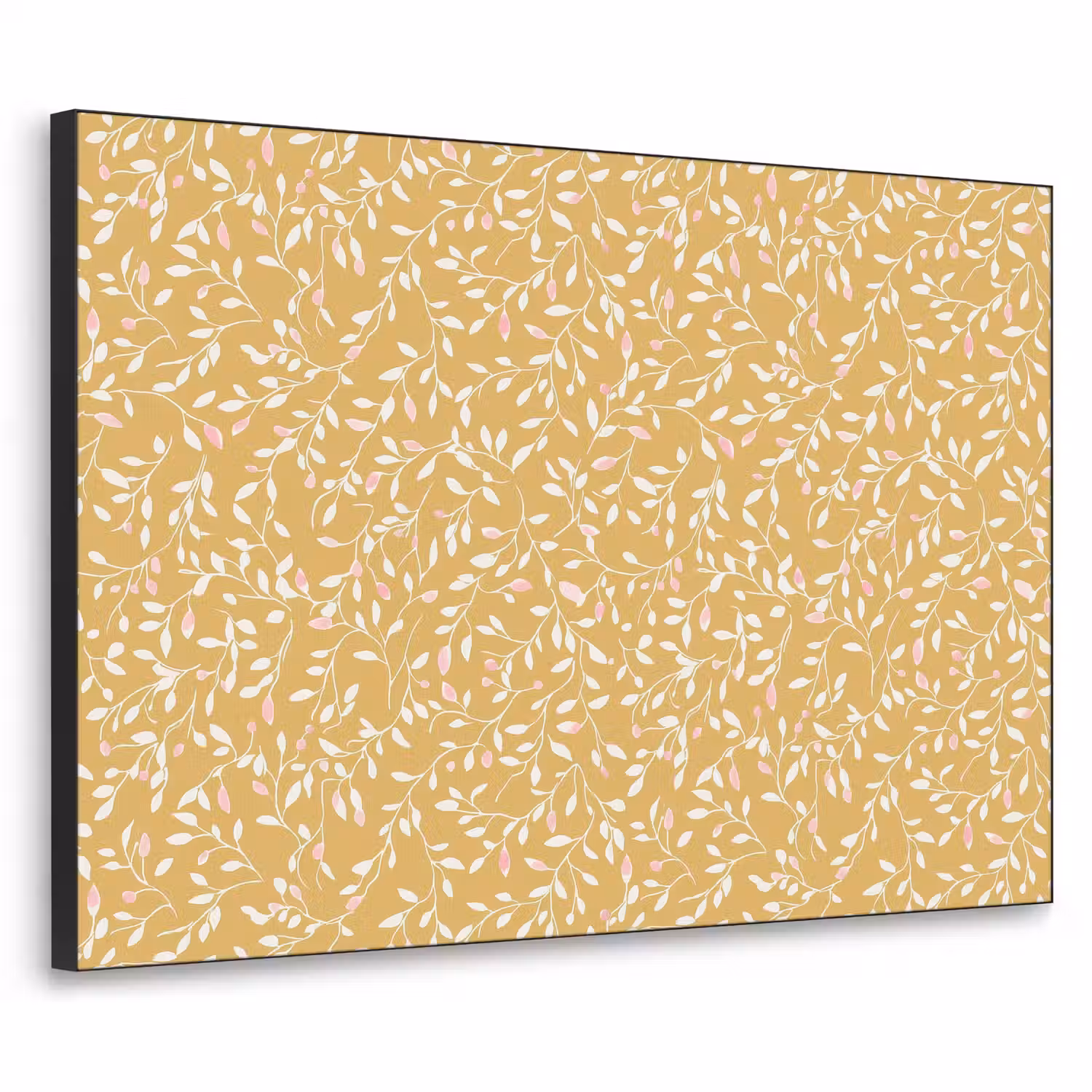 Takjes - Patroon - Oker Textielframe zwart klein 947 -3d