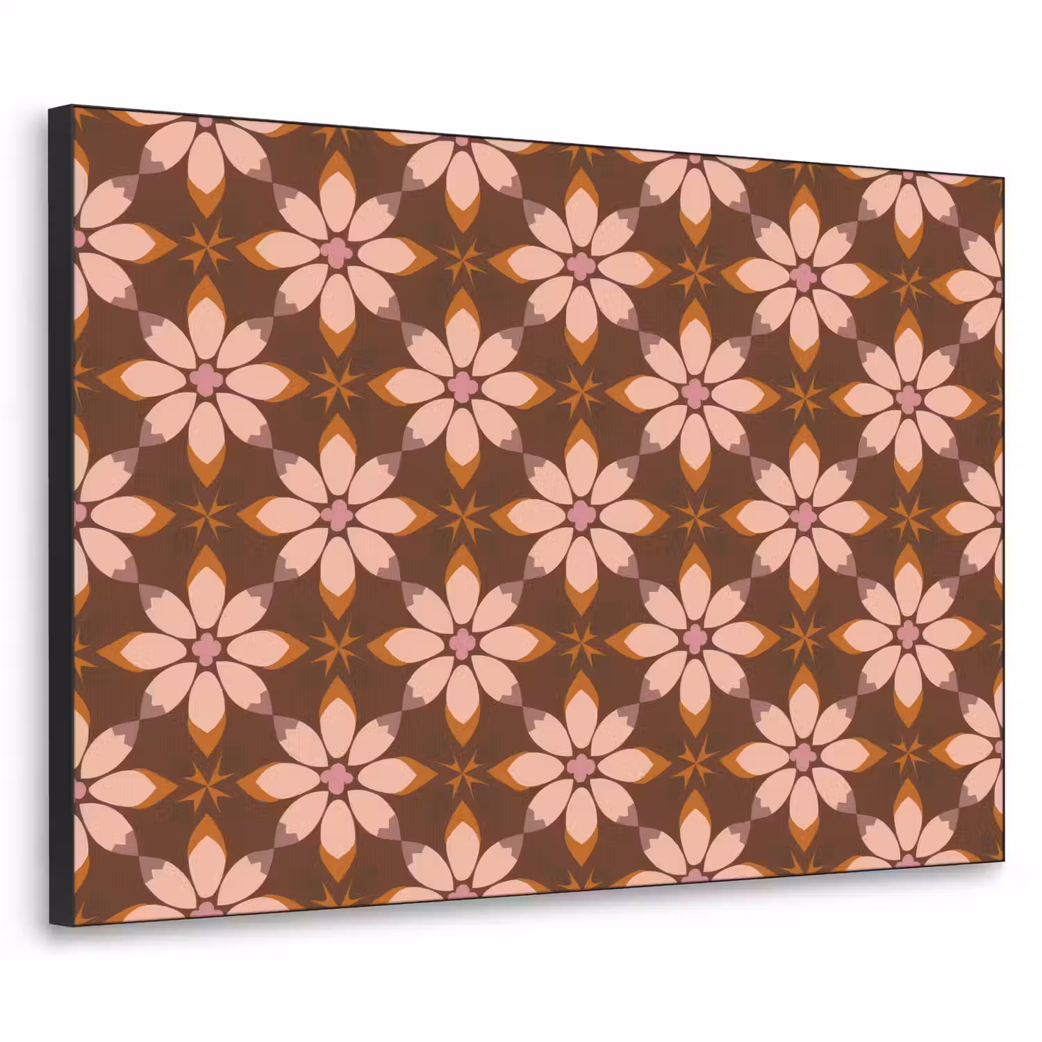 Klassiek - Retro - Bruin Textielframe zwart klein 947 -3d