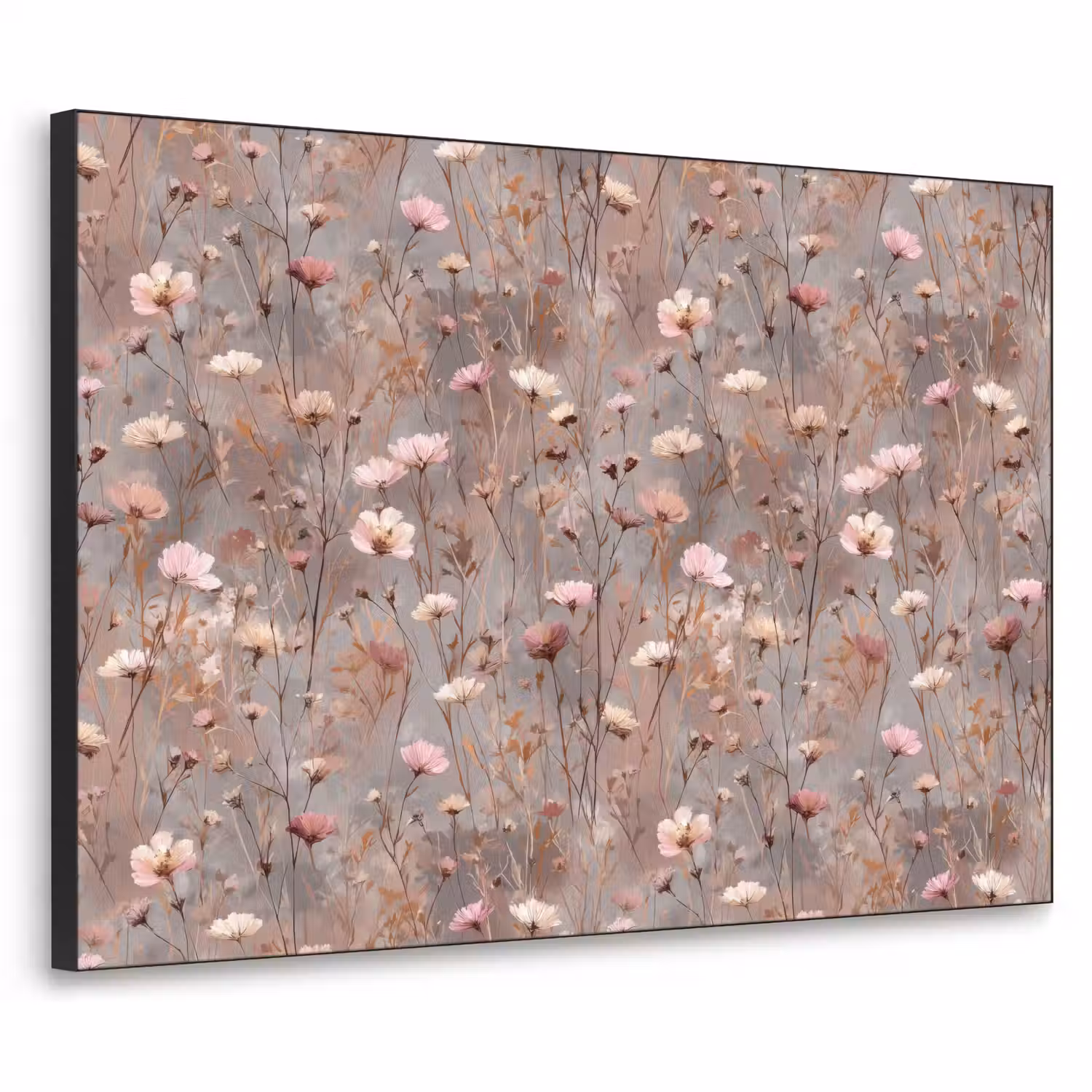 Bloemen - Wild - Pastel Textielframe zwart klein 947 -3d