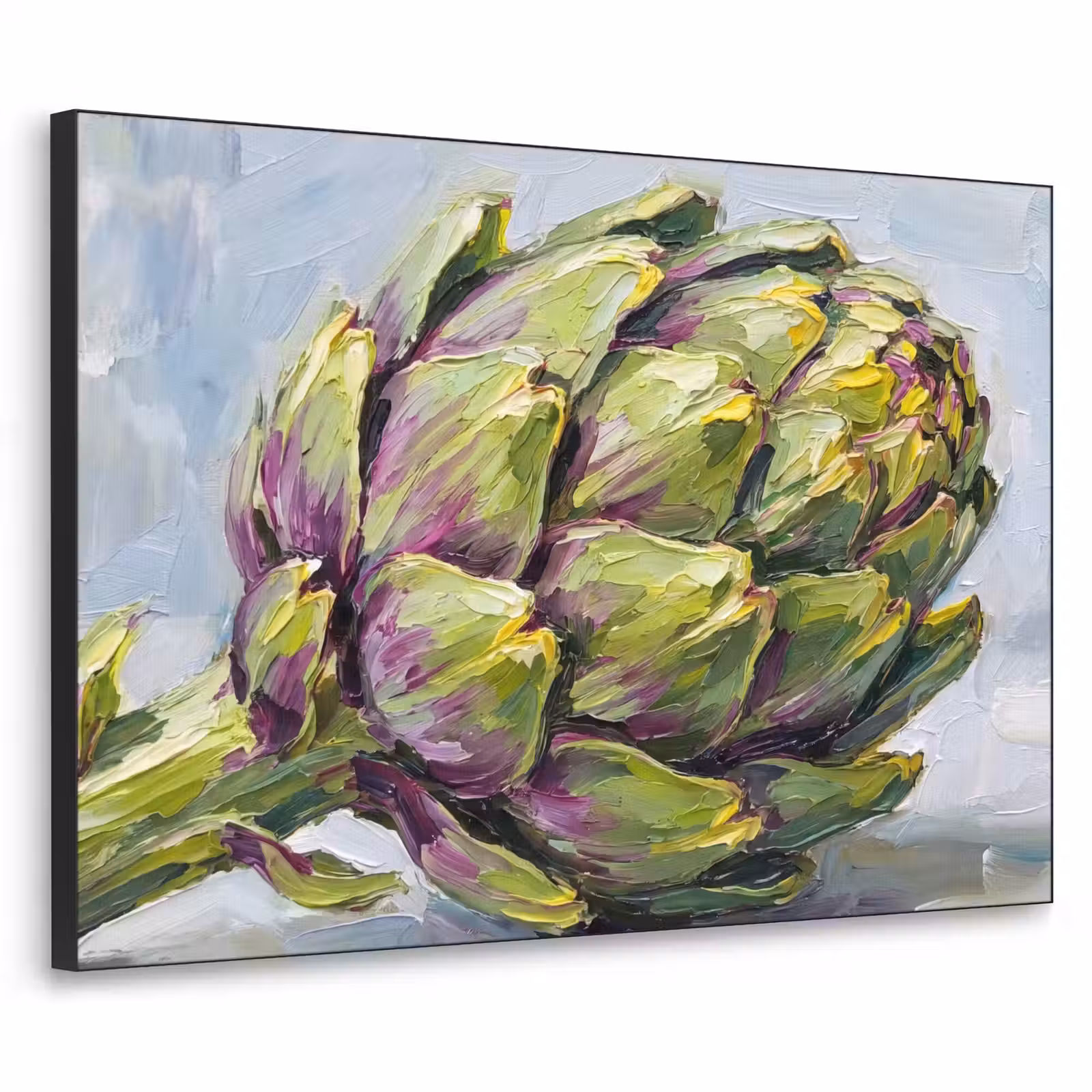 Art Frame - Food - Artichoke - Modern - Eten - Artisjok - Modern Textielframe zwart klein