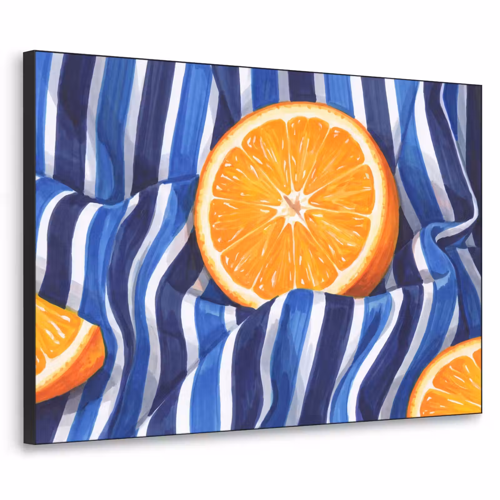 Art Frame - Food - Fruit - Orange - Eten - Fruit - Oranje Textielframe zwart klein