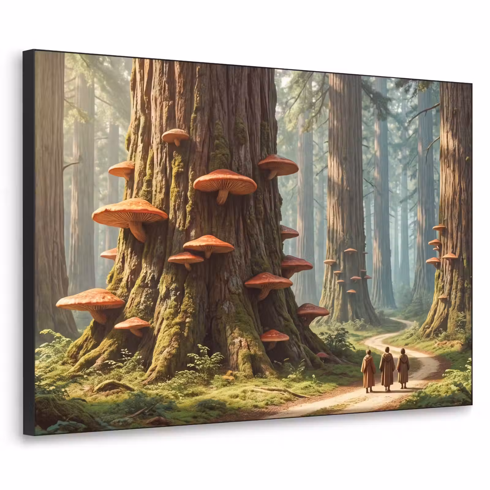 Art Frame - Forest - Trees - Nature - Bos - Bomen - Natuur Textielframe zwart klein