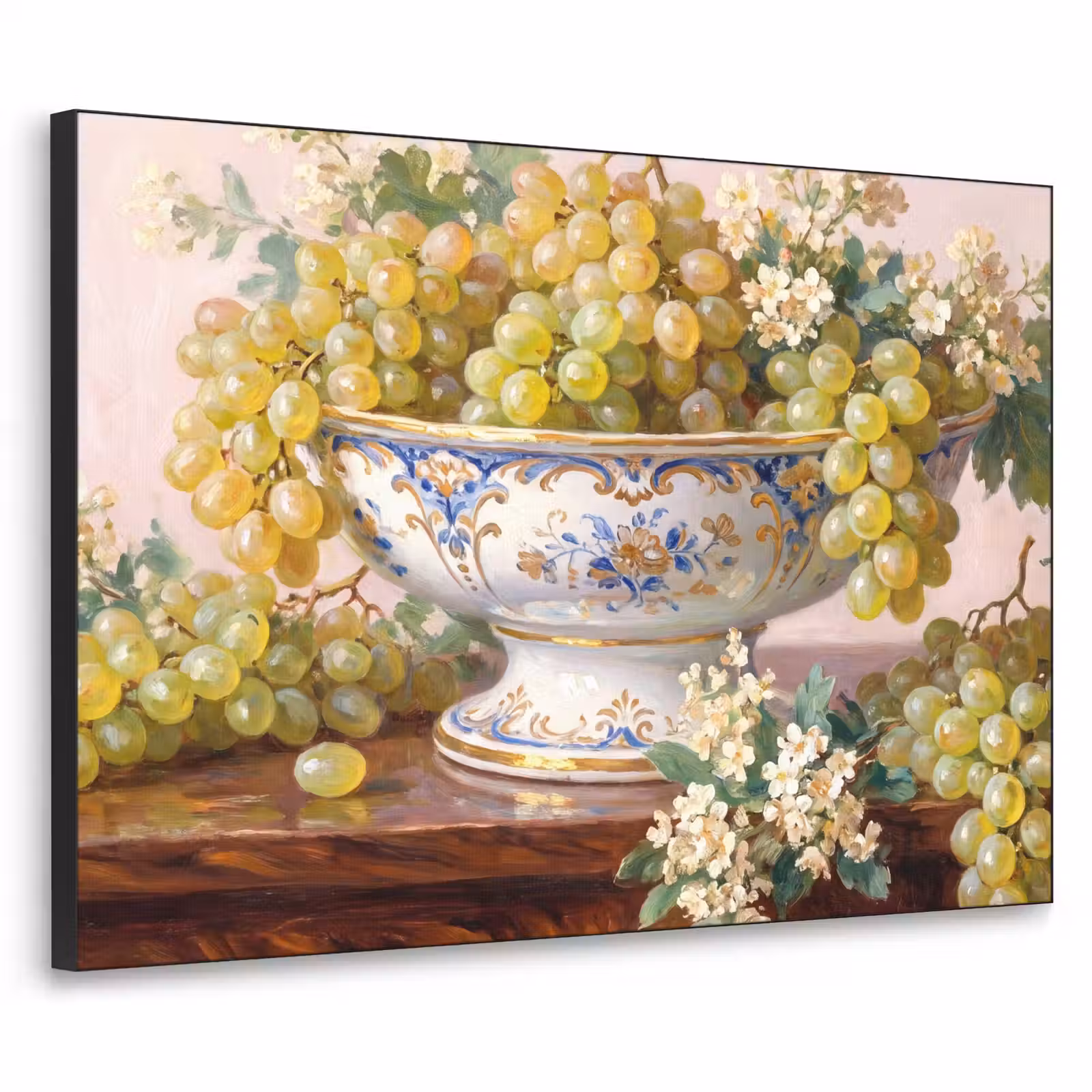 Art Frame - Fruit - Still Life - Classical - Fruit - Stilleven - Klassiek Textielframe zwart klein