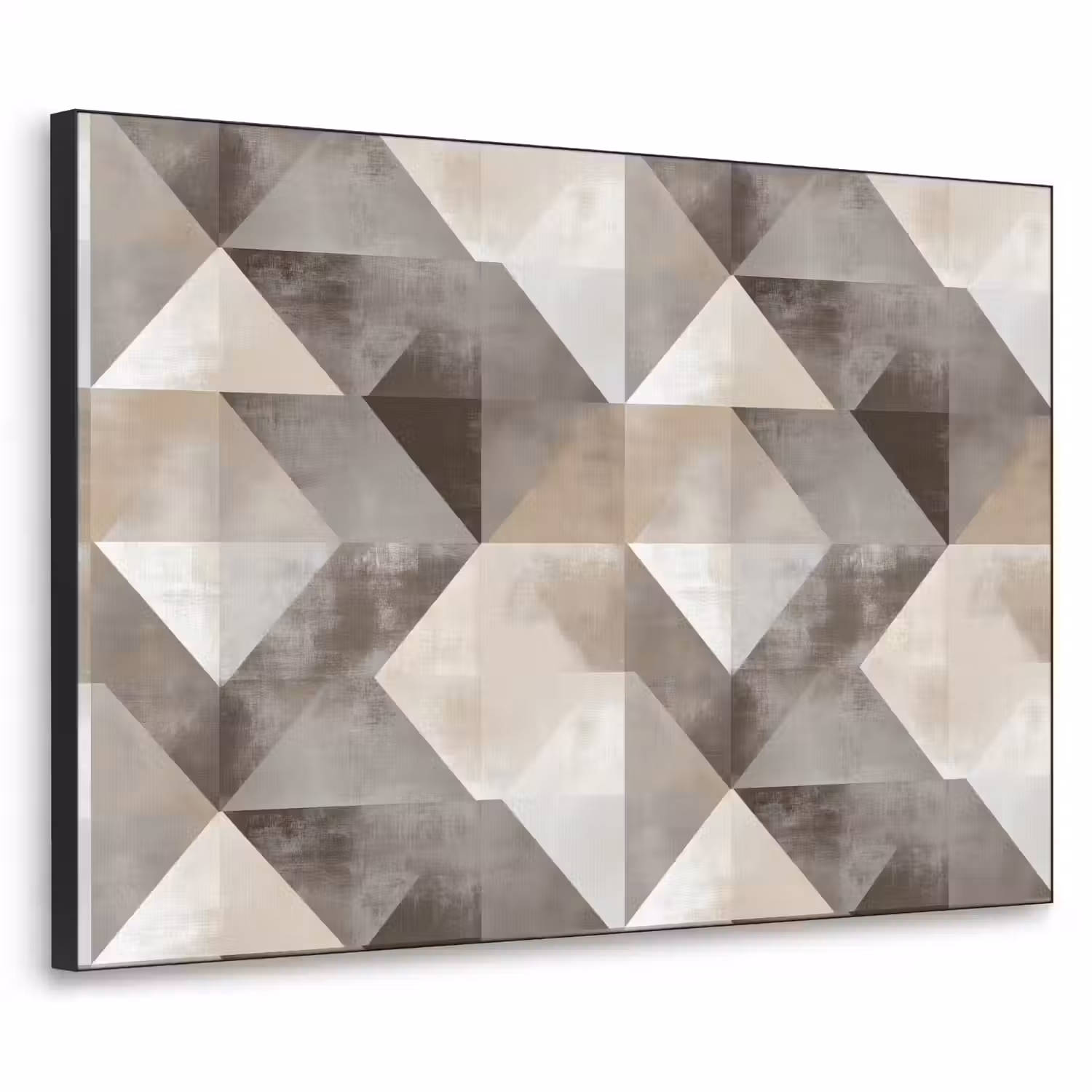 Geometrisch - Motief - Aardetinten Textielframe zwart klein 947 -3d