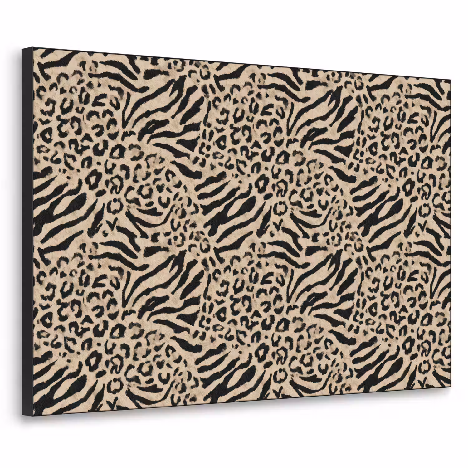 Giraf - Zebra - Motief - Bruin Textielframe zwart klein 947 -3d