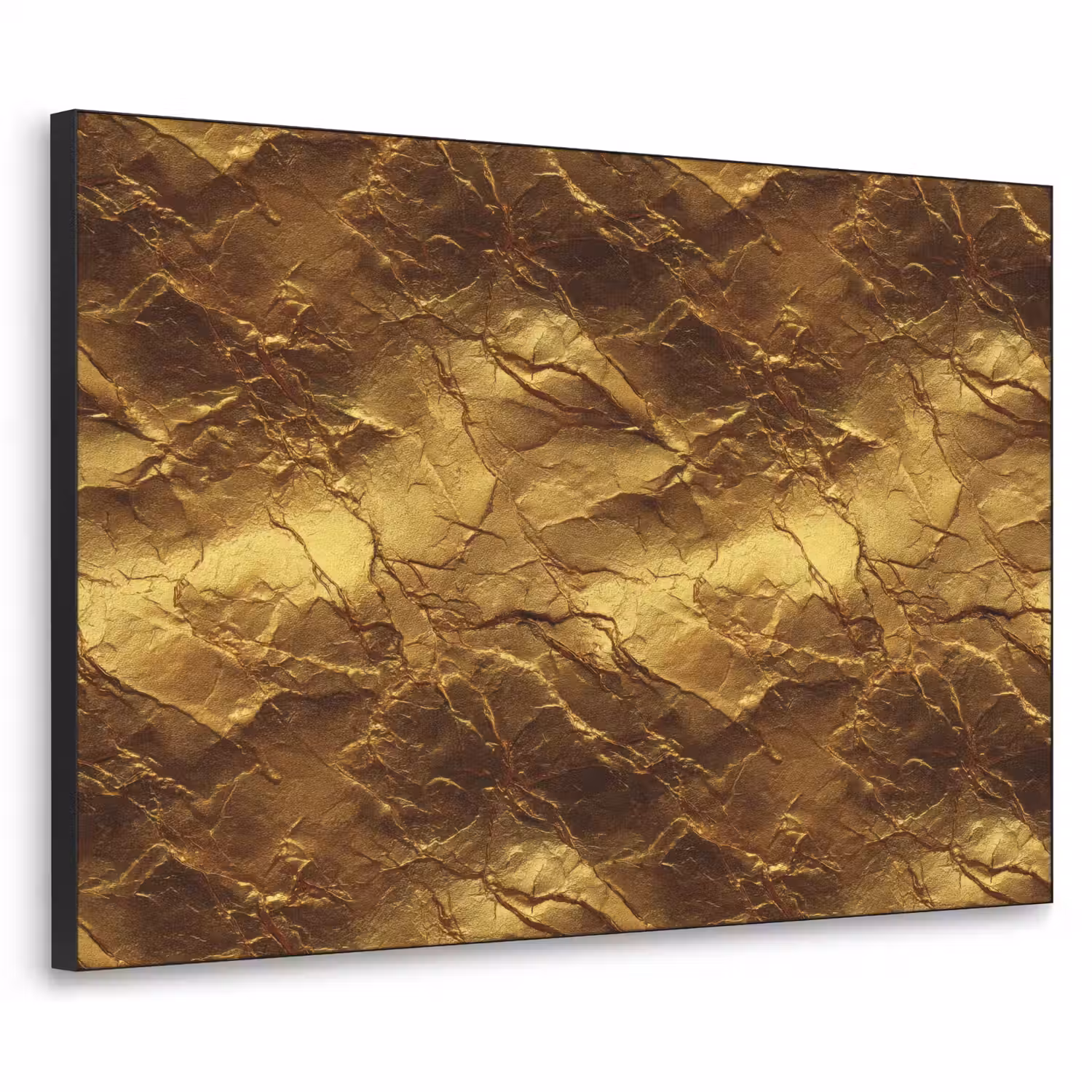 Bladgoud - Textuur - Goud Textielframe zwart klein 947 -3d