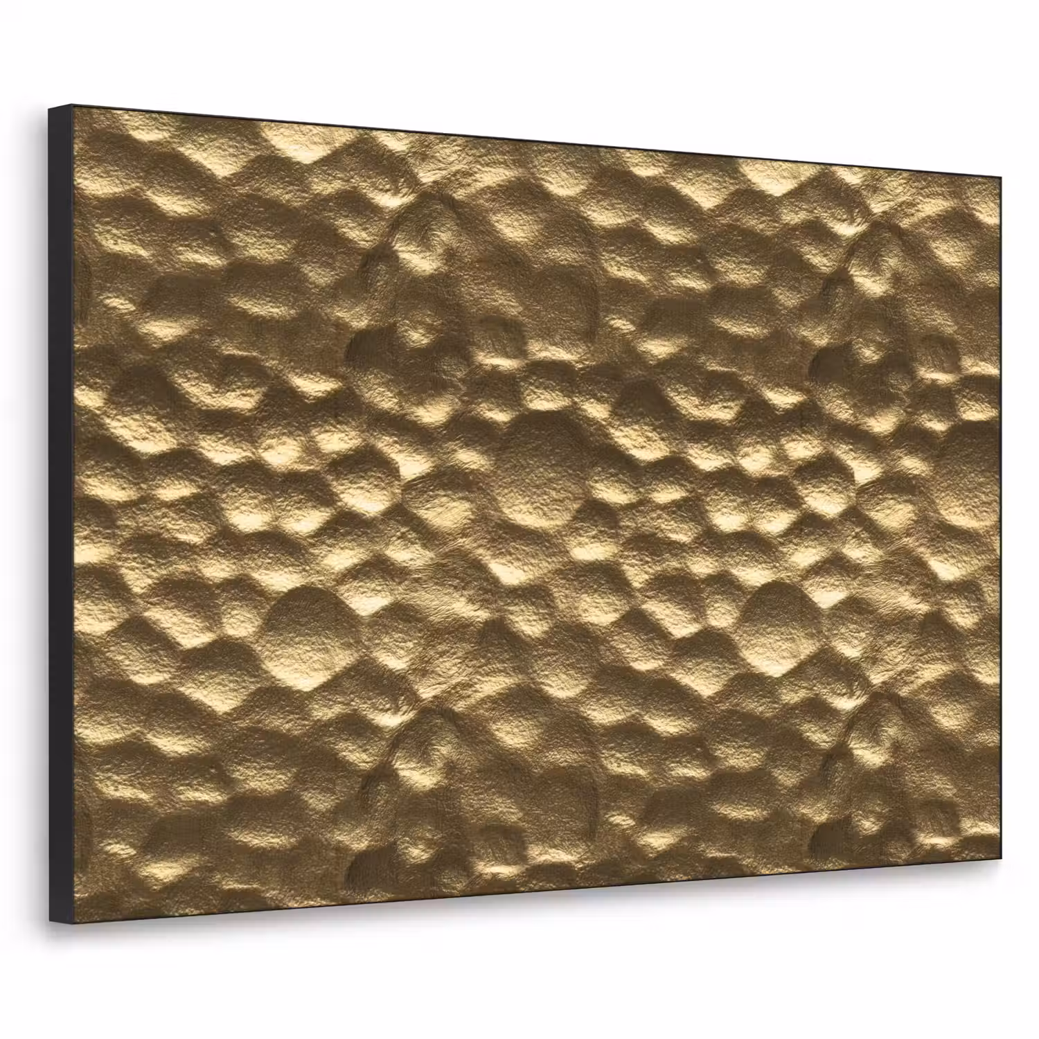 Gehamerd - Reliëf - Textuur - Bronsgoud Textielframe zwart klein 947 -3d