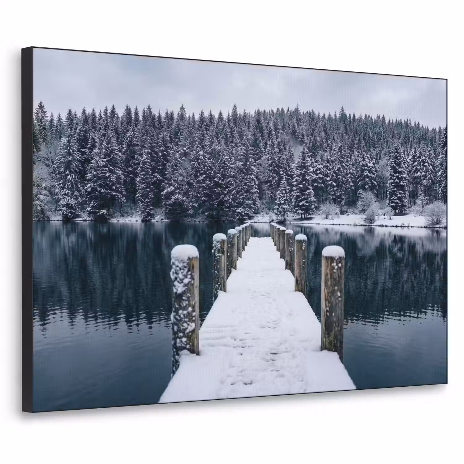 Steiger - Meer - Sneeuw - Bergen - Rustgevend Textielframe zwart klein -3d