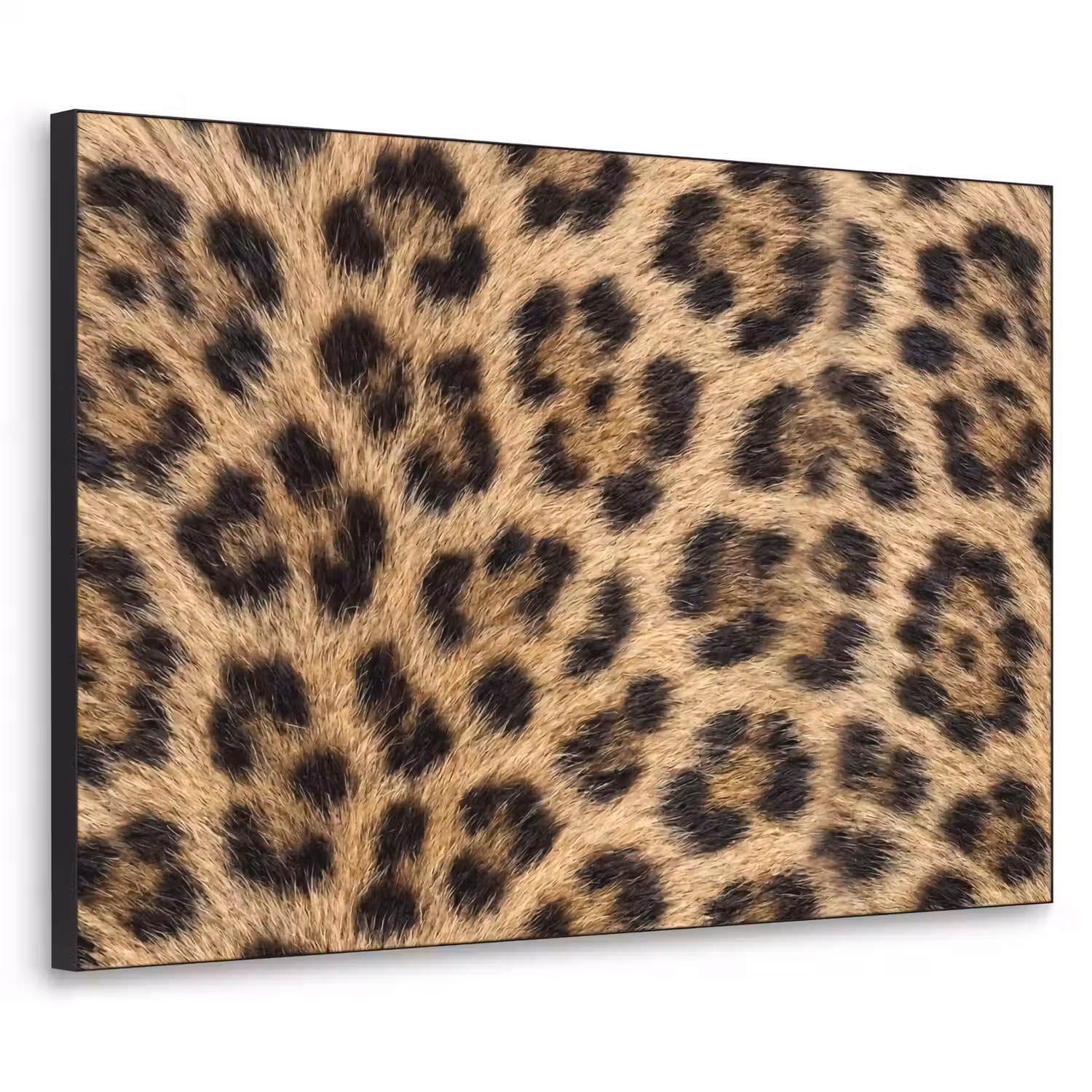 Luipaard - Vacht - Klassiek - Bruin Textielframe zwart klein -3d