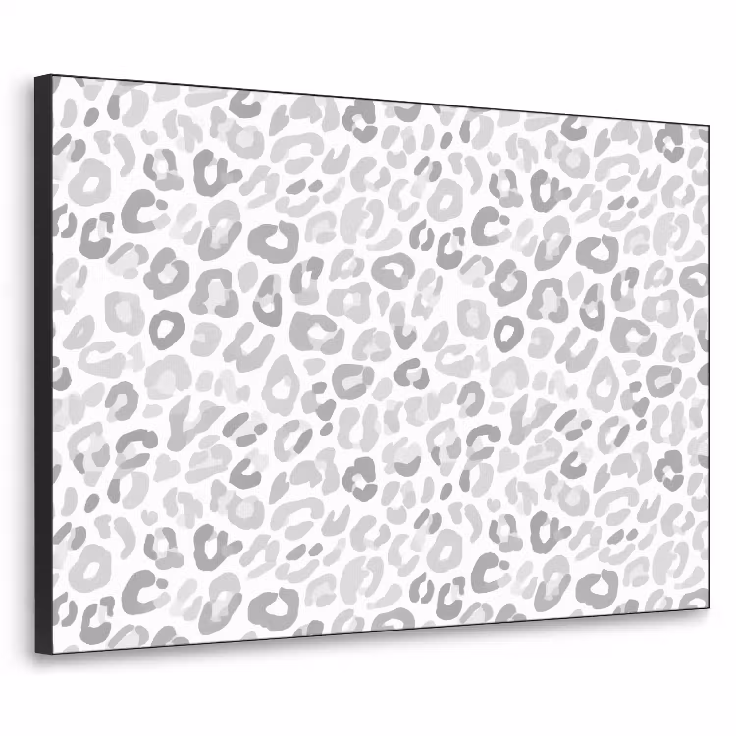 Luipaard - Motief - Grijs Textielframe zwart klein 947 -3d