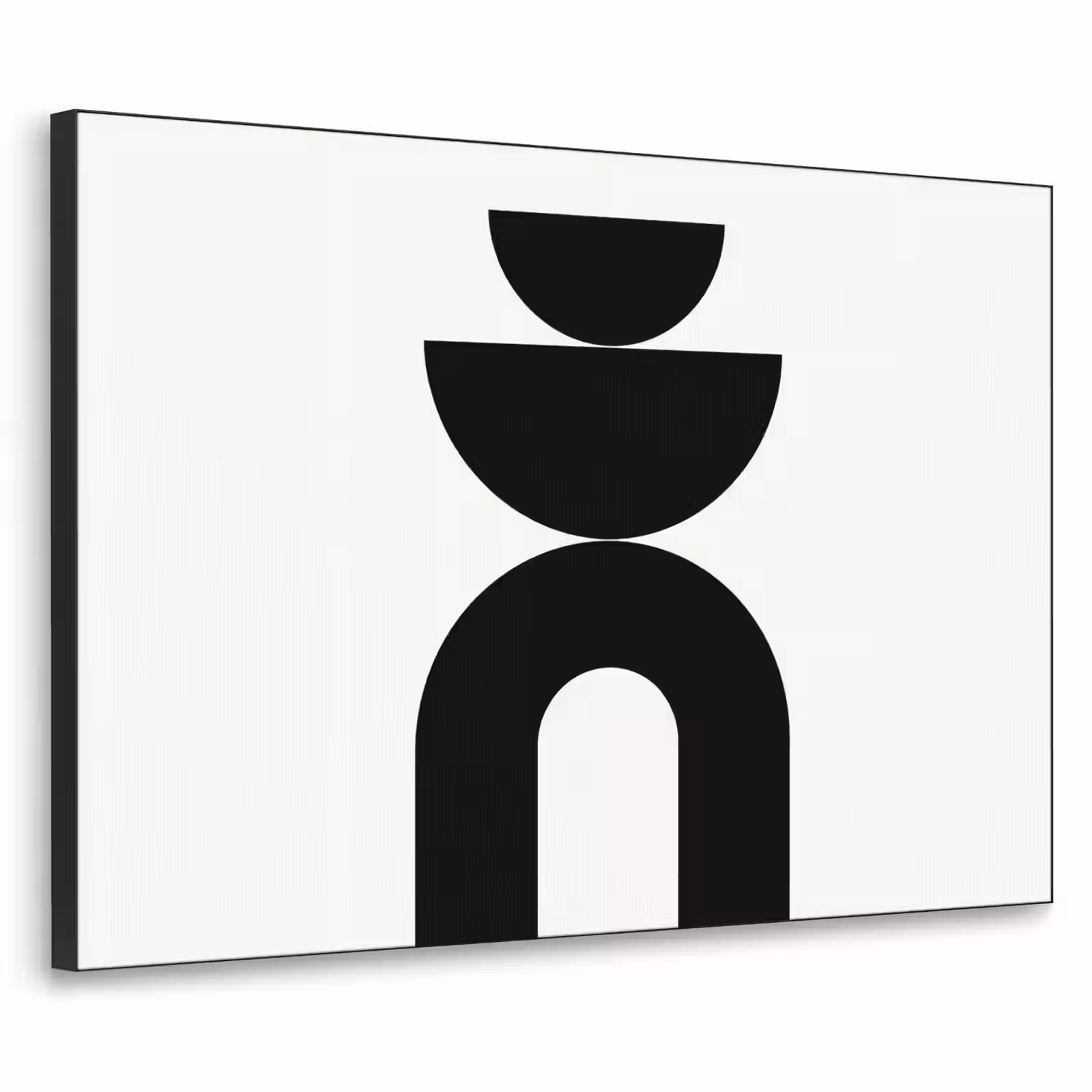 Art Frame - Minimalist - Art - White - Minimalistisch - Kunst - Wit Textielframe zwart klein