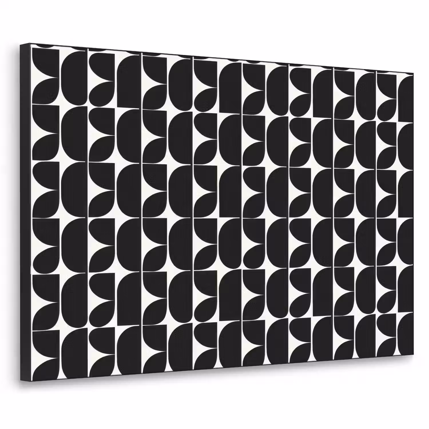 Modern - Geometrisch - Zwart Textielframe zwart klein 947 -3d