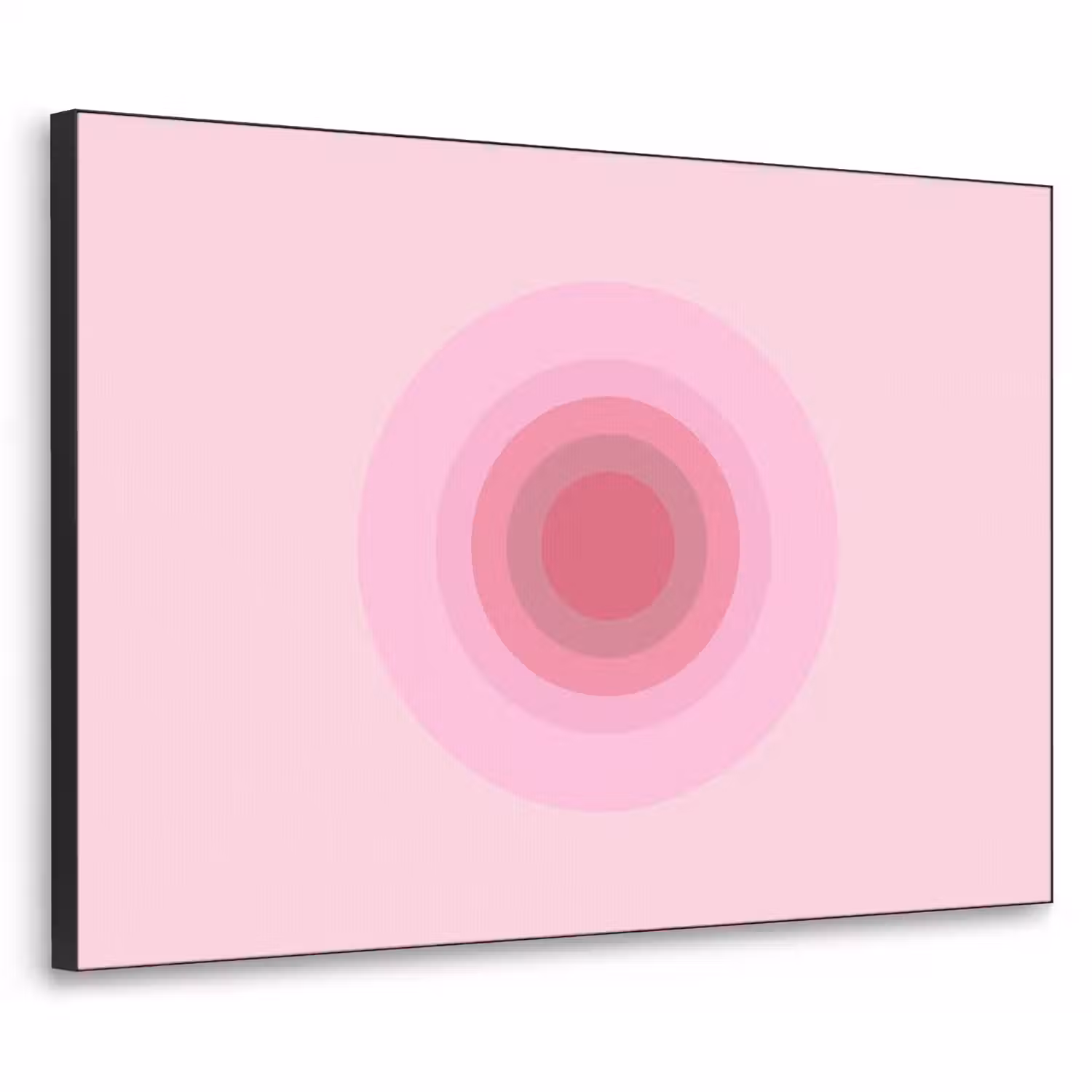 Patroon - Cirkels - Abstract - Roze - Modern Textielframe zwart klein -3d