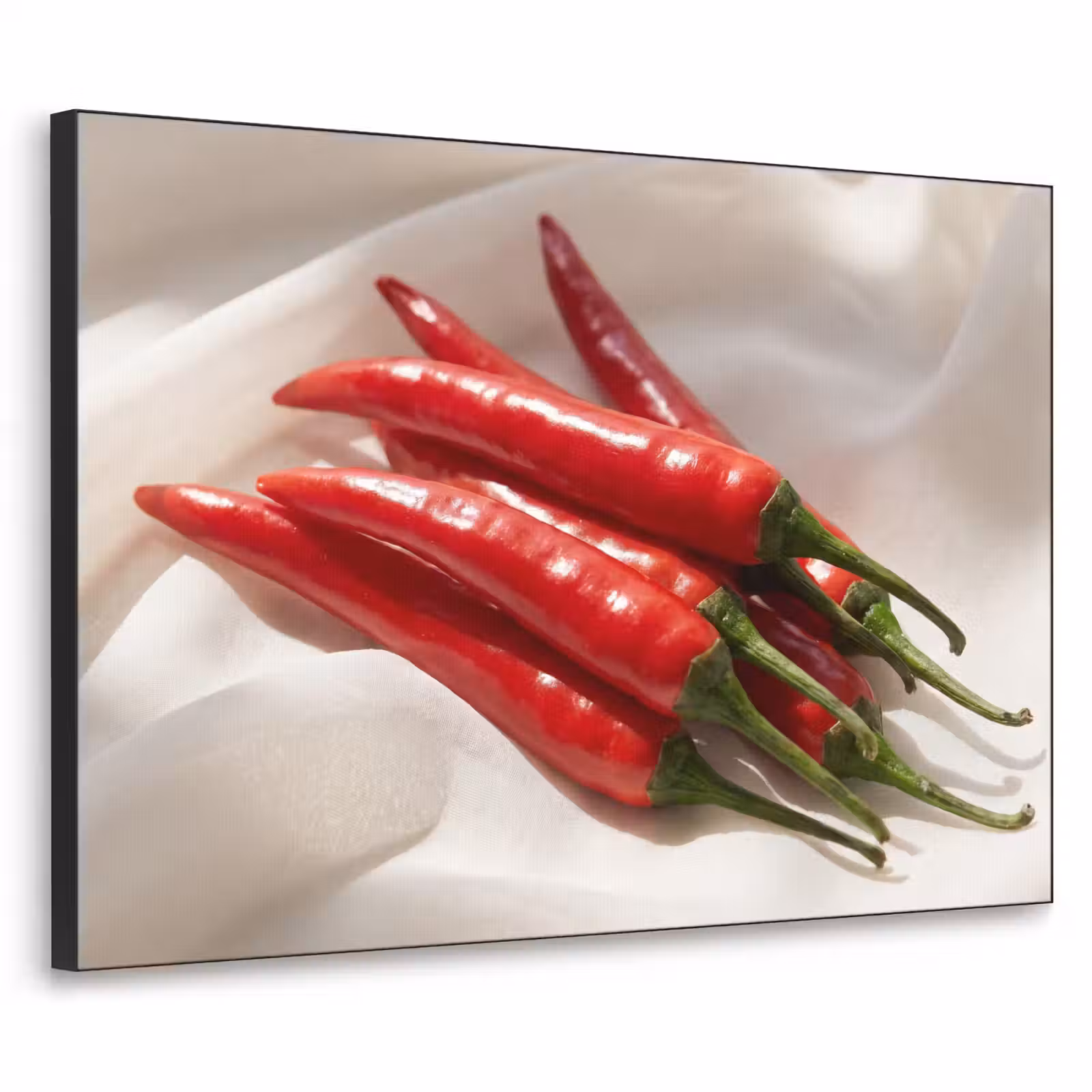 Art Frame - Pepper - Red - Food - Peper - Rood - Eten Textielframe zwart klein