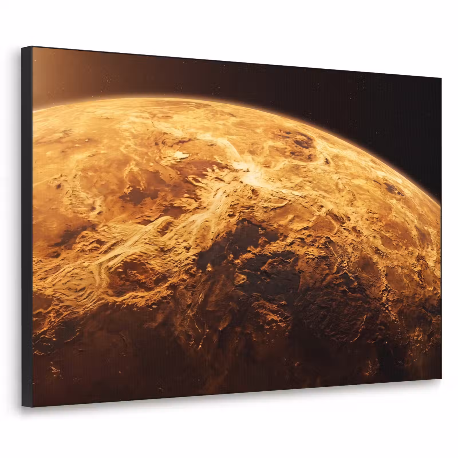 Art Frame - Planet - Space - Orange - Planeet - Ruimte - Oranje Textielframe zwart klein