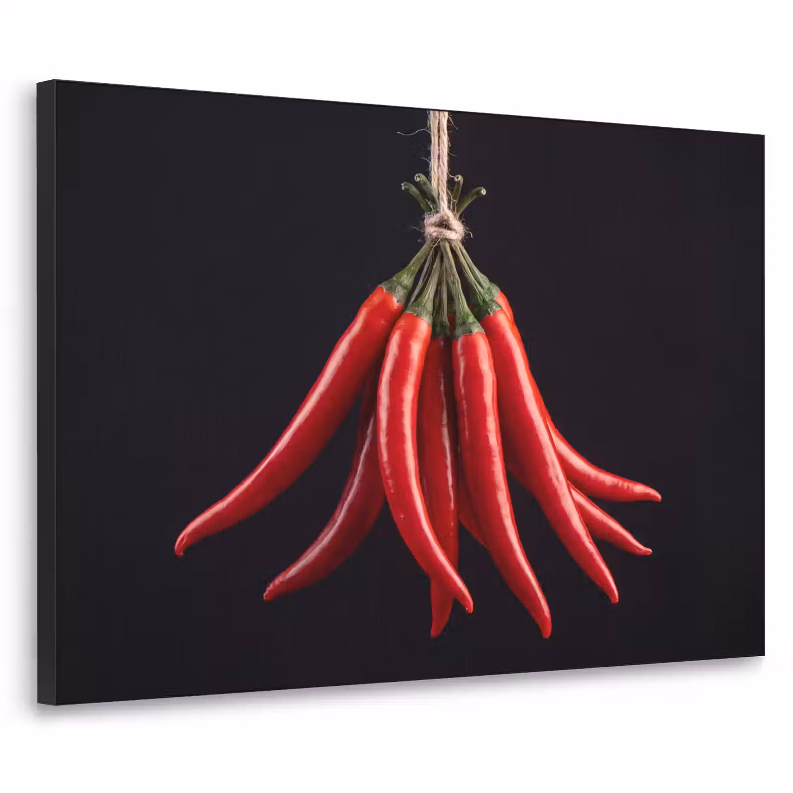 Art Frame - Red Pepper - Food - Rode peper - Eten Textielframe zwart klein