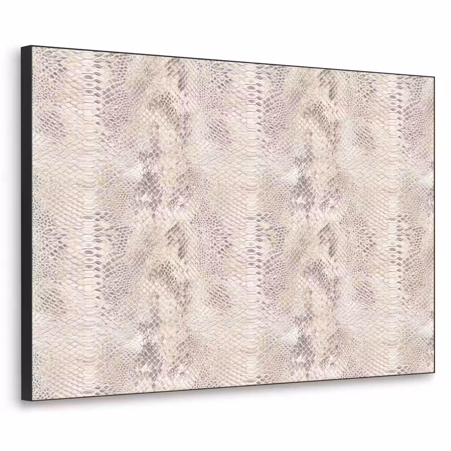 Slang - Patroon - Beige Textielframe zwart klein 947 -3d
