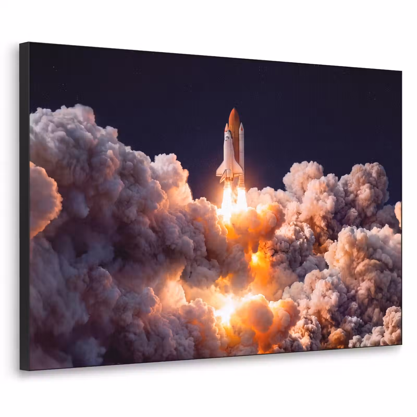 Art Frame - Spacecraft - Launch - Stars - Ruimtevaartuig - Lancering - Sterren Textielframe zwart klein