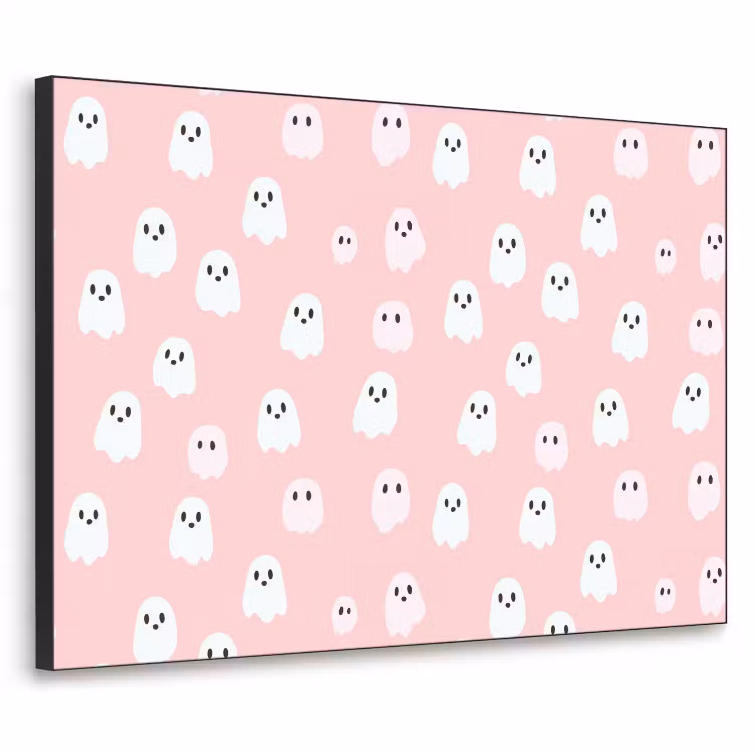 Spookjes - Patroon - Roze Textielframe zwart klein 947 -3d