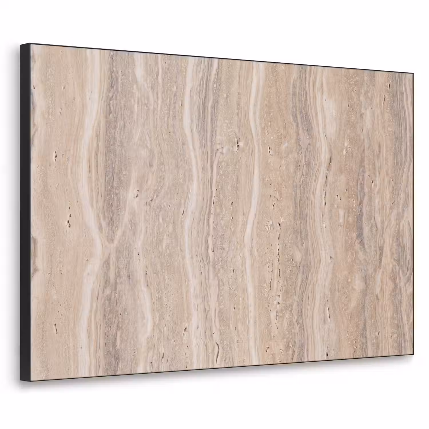 Steen - Patroon - Textuur - Natuurlijk - Beige Textielframe zwart klein -3d