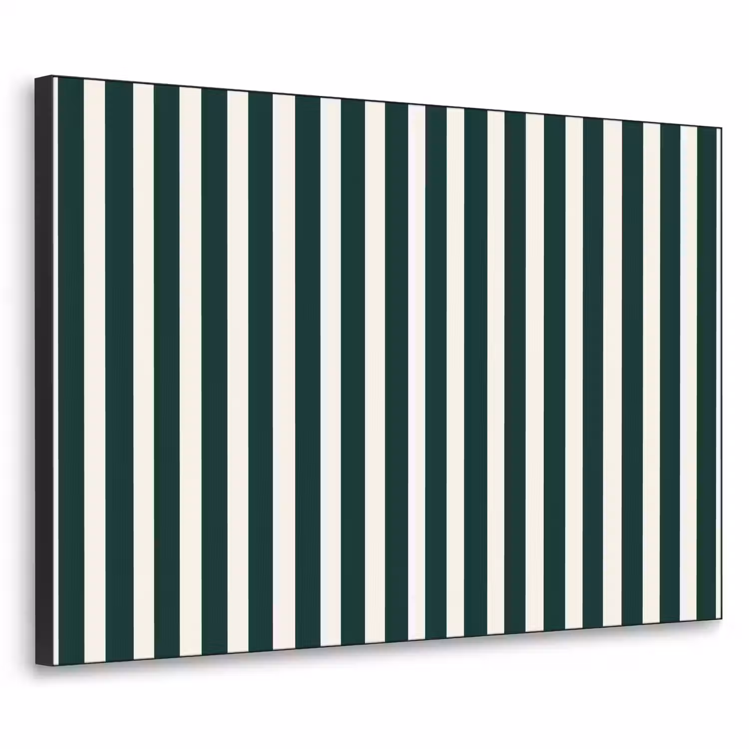 Strepen - Klassiek - Groen Textielframe zwart klein 947 -3d
