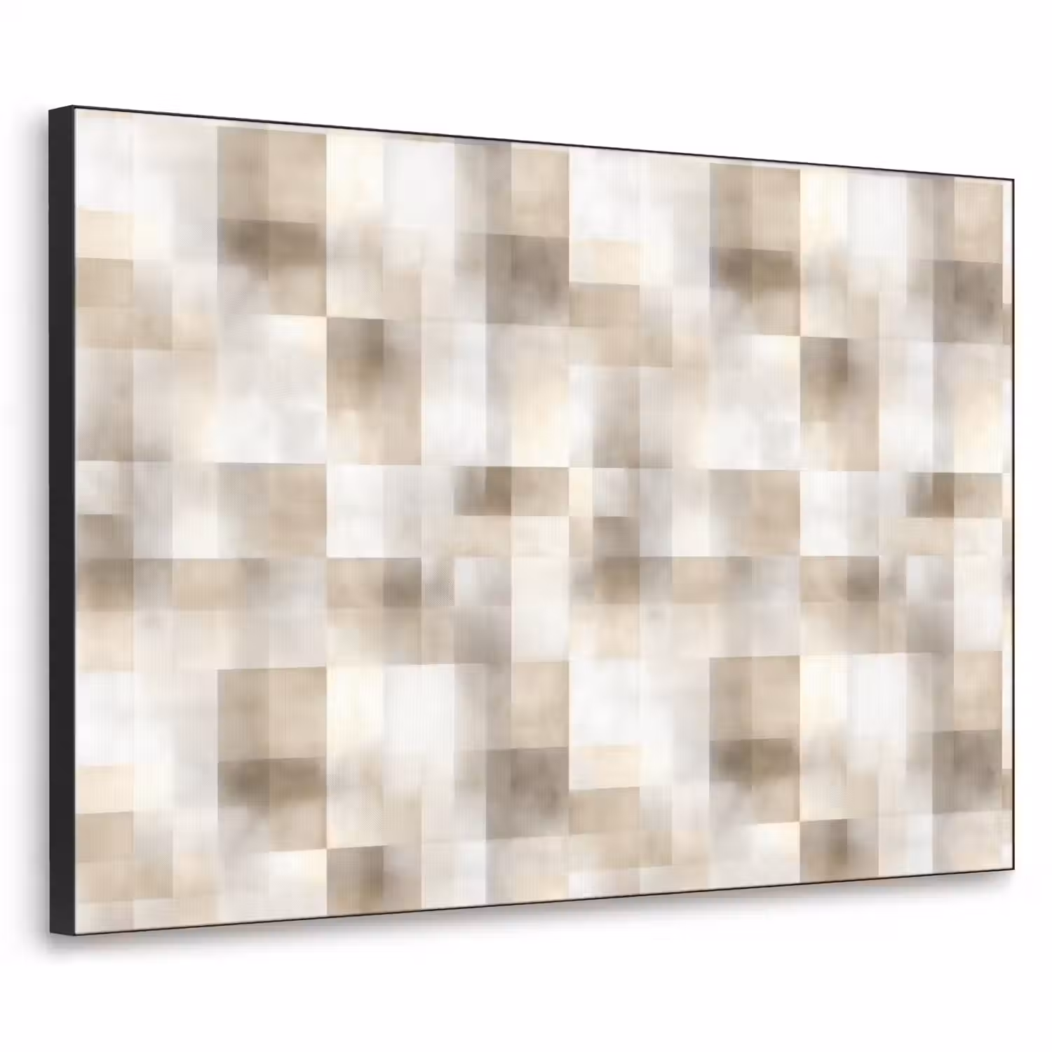 Textuur - Linnen - Beige Textielframe zwart klein 947 -3d