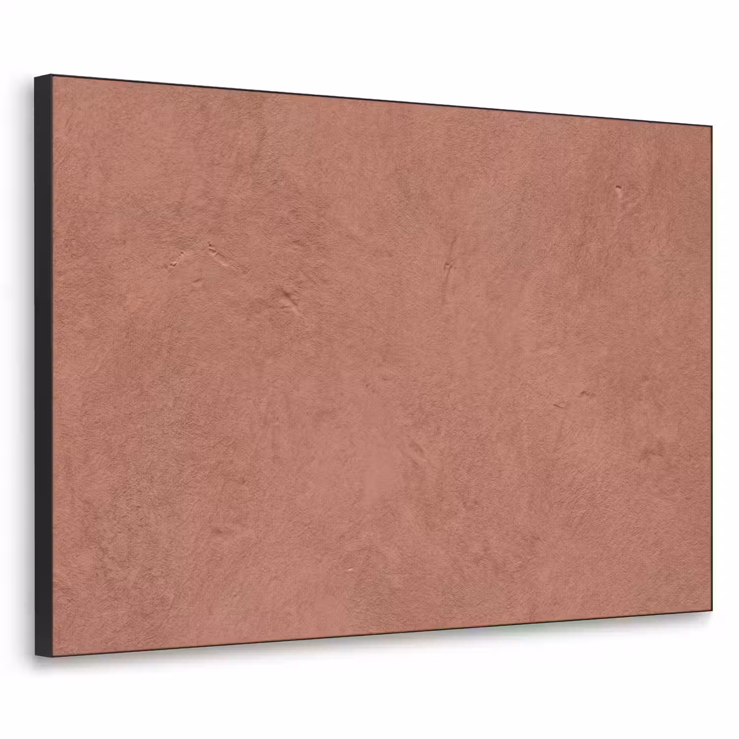 Textuur - Roodbruin - Grof - Modern Textielframe zwart klein -3d