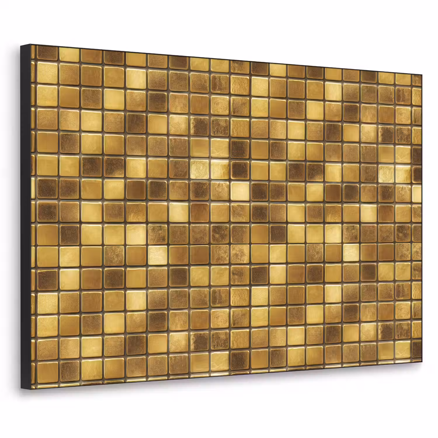 Tegels - Mozaïek - Luxe - Warm Goud Textielframe zwart klein 947 -3d