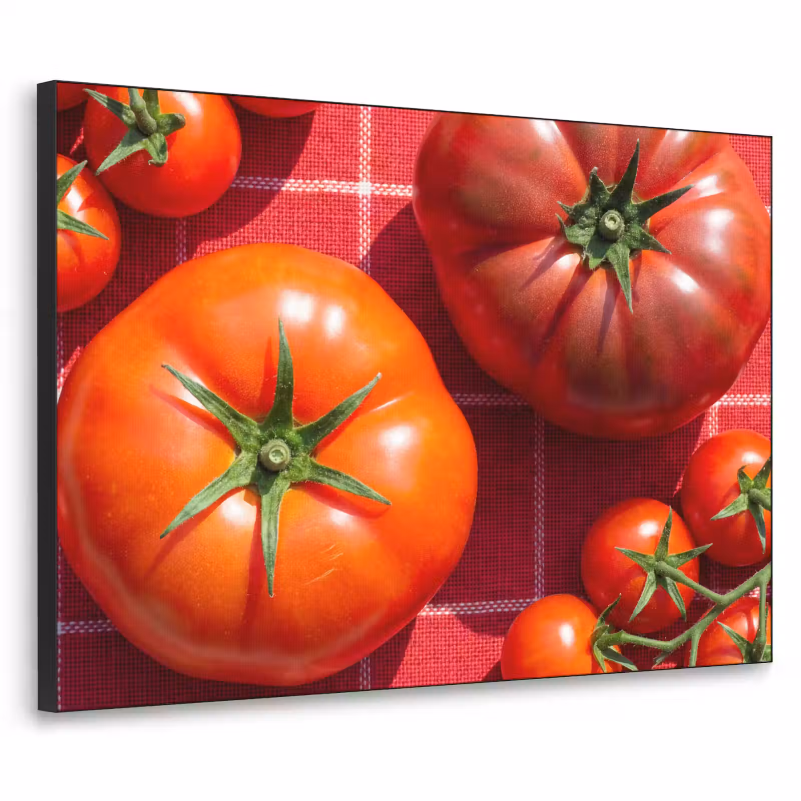Art Frame - Tomato - Red - Food - Tomaat - Rood - Eten Textielframe zwart klein