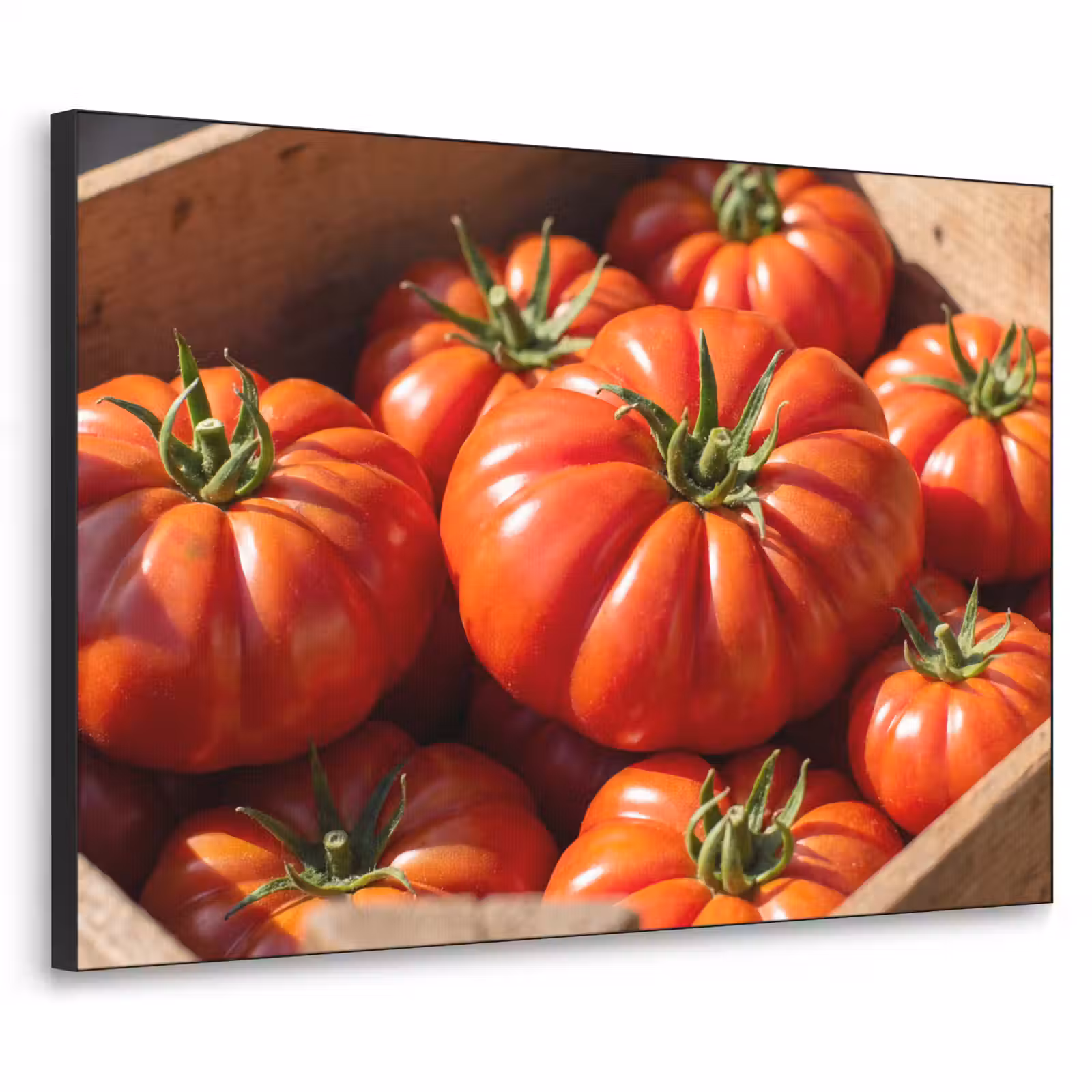 Art Frame - Tomato - Wooden - Crate - Tomaat - Houten - Kist Textielframe zwart klein
