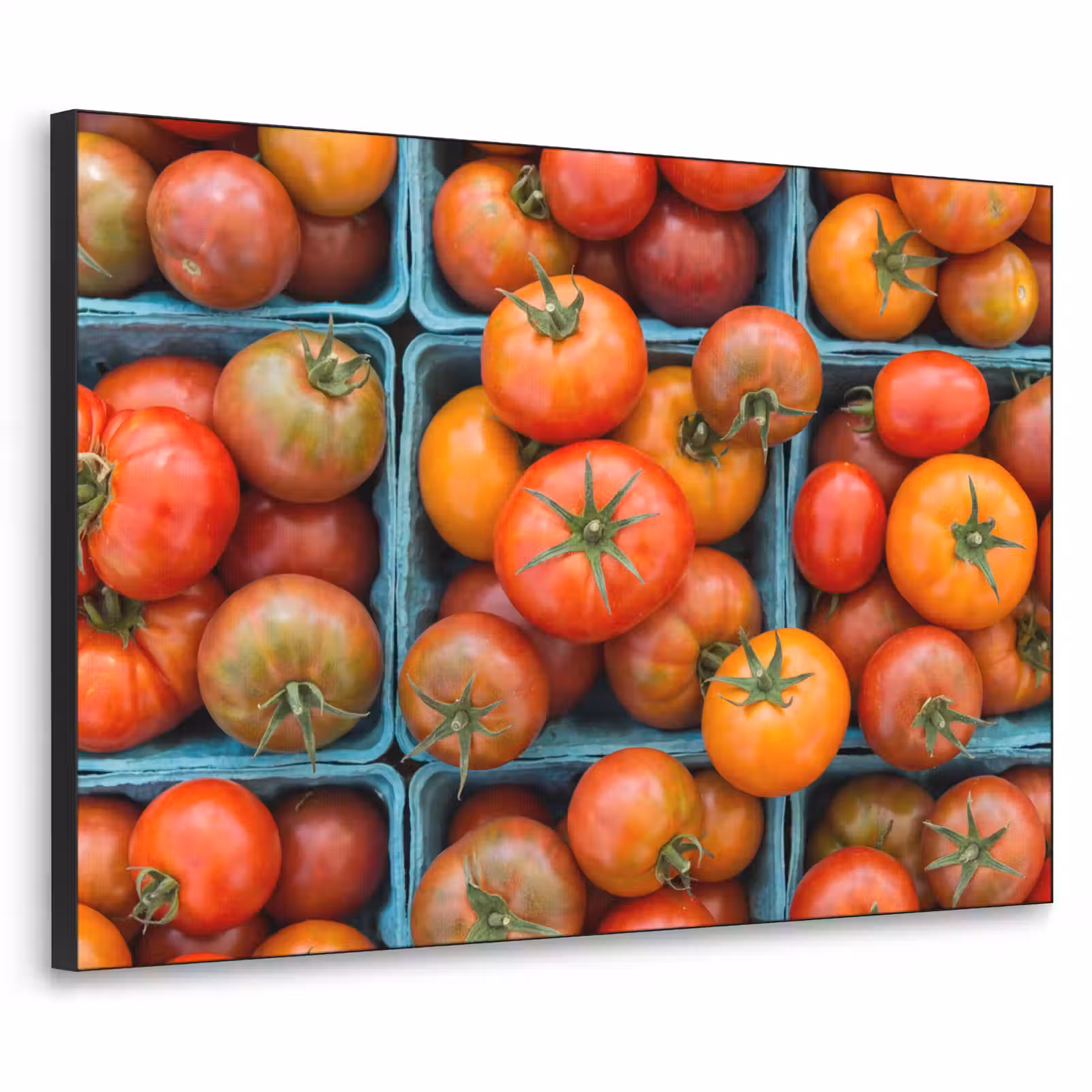 Art Frame - Tomatoes - Food - Colorful - Tomaten - Eten - Kleurrijk Textielframe zwart klein