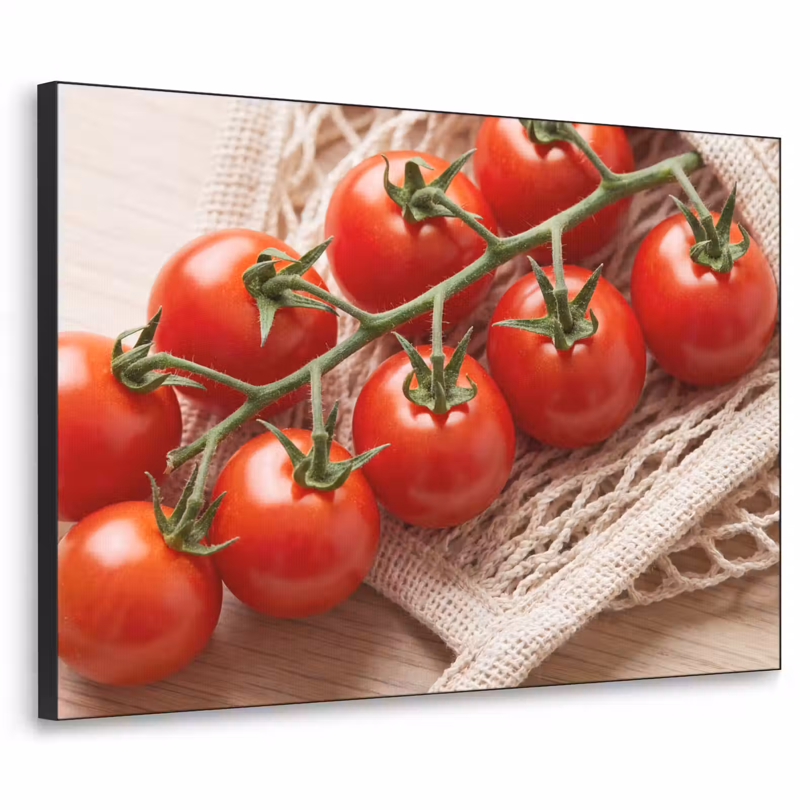 Art Frame - Tomatoes - Fresh - Food - Tomaten - Vers - Eten Textielframe zwart klein