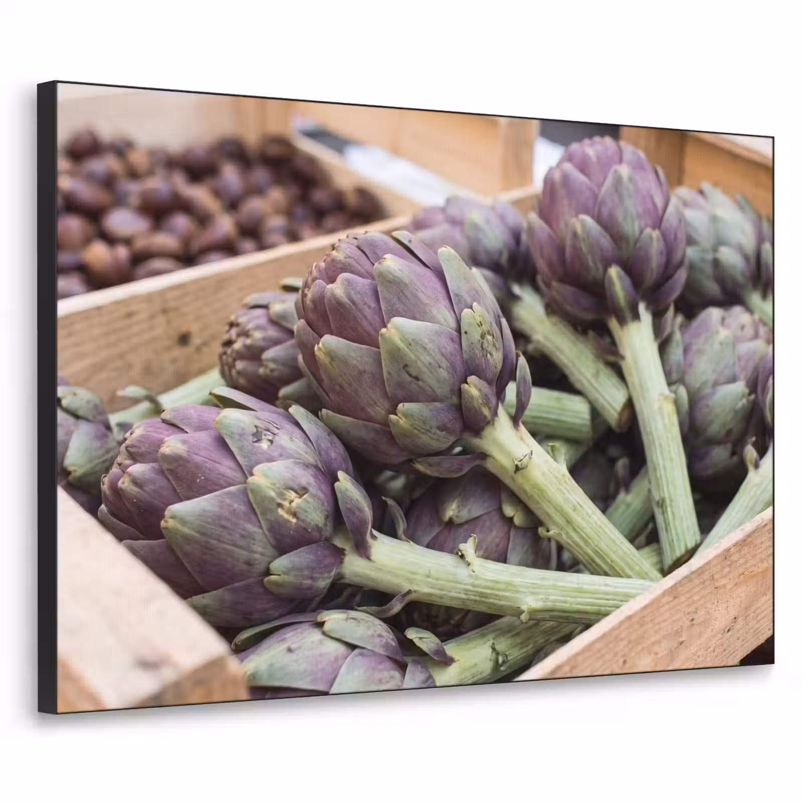 Art Frame - Vegetables - Market - Fresh - Groenten - Markt - Vers Textielframe zwart klein